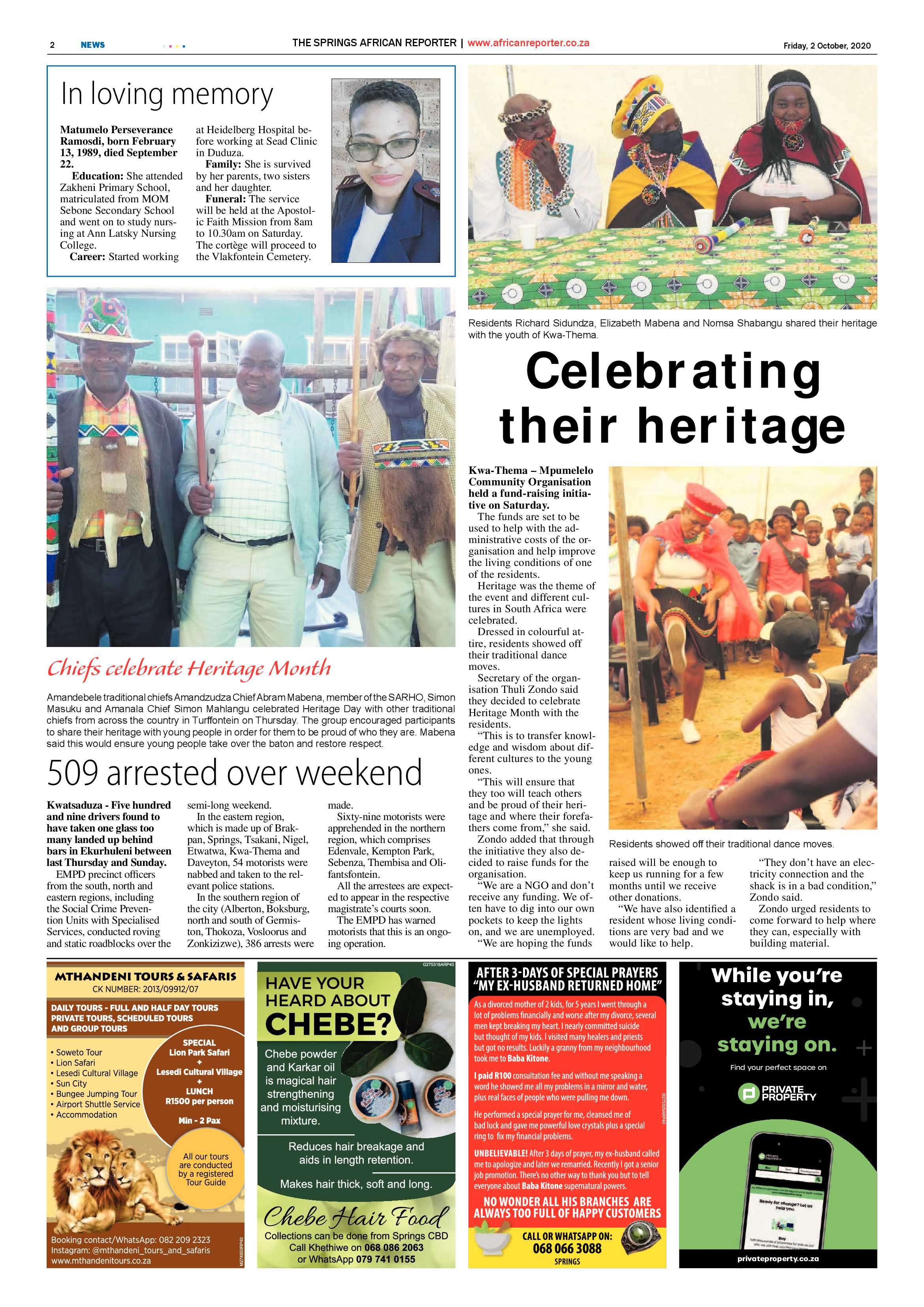African Reporter 02 October 2020 page 2