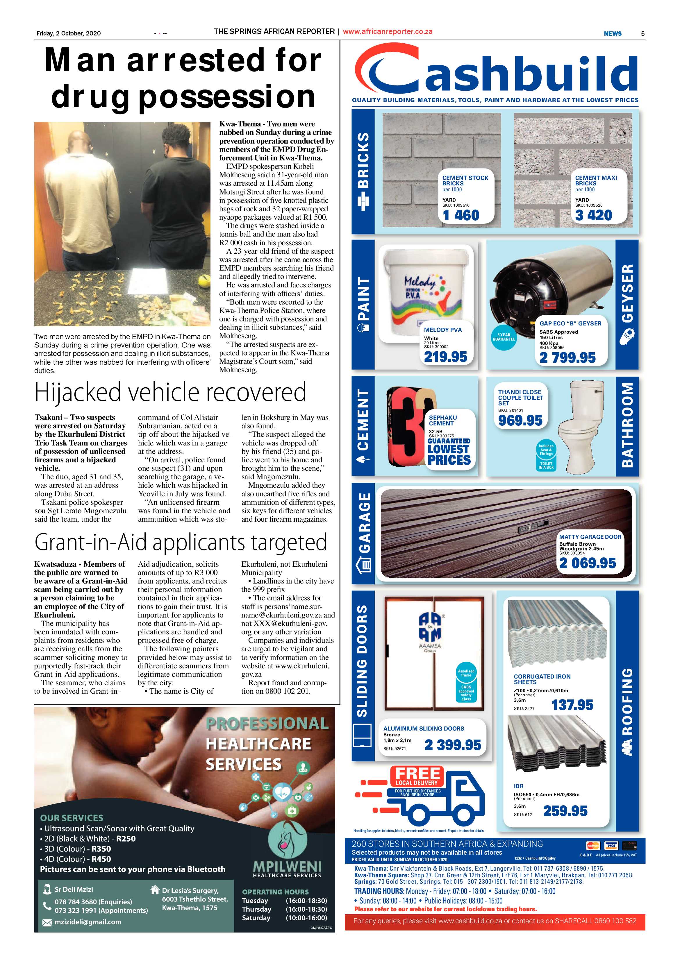 African Reporter 02 October 2020 page 5