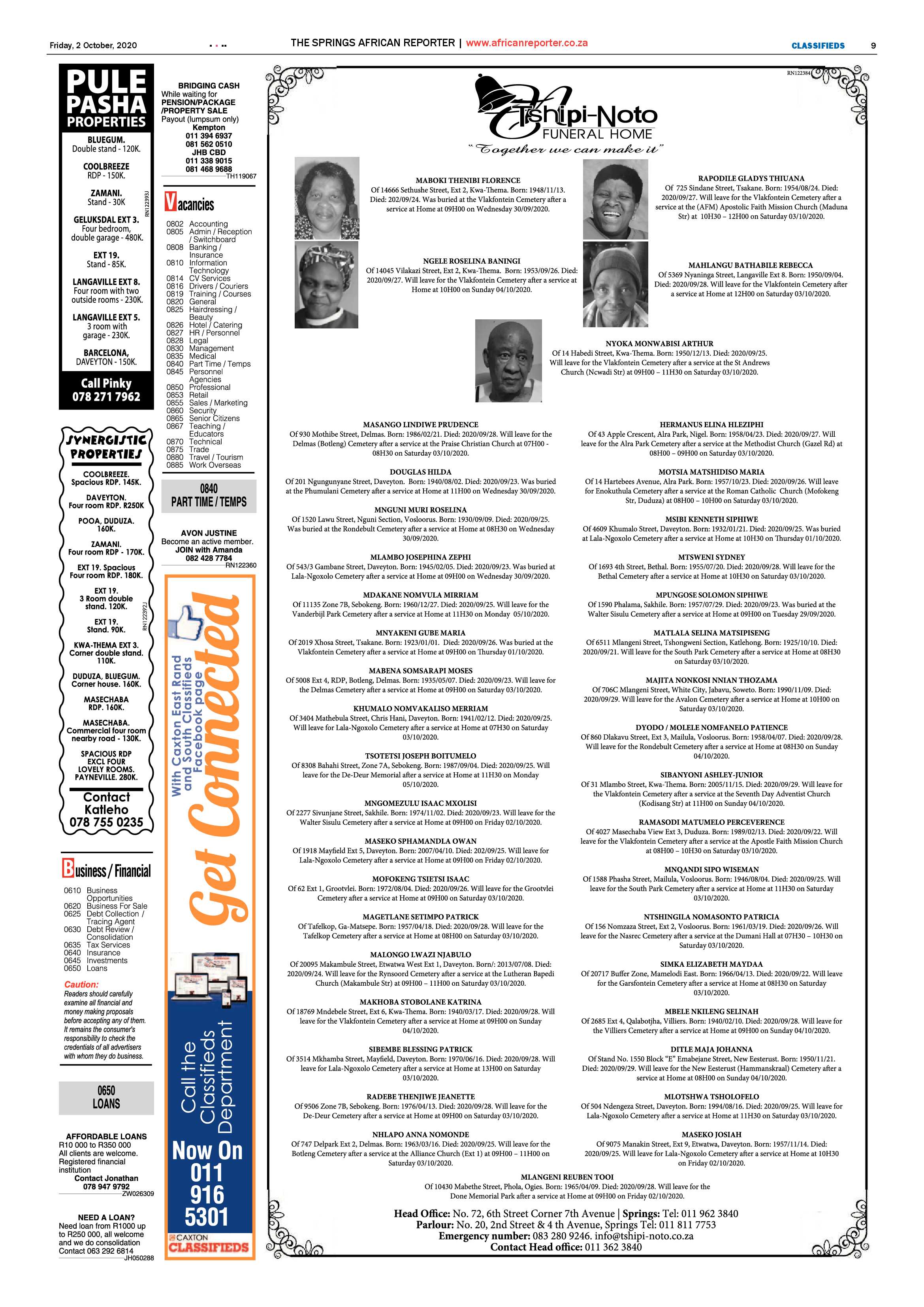 African Reporter 02 October 2020 page 9