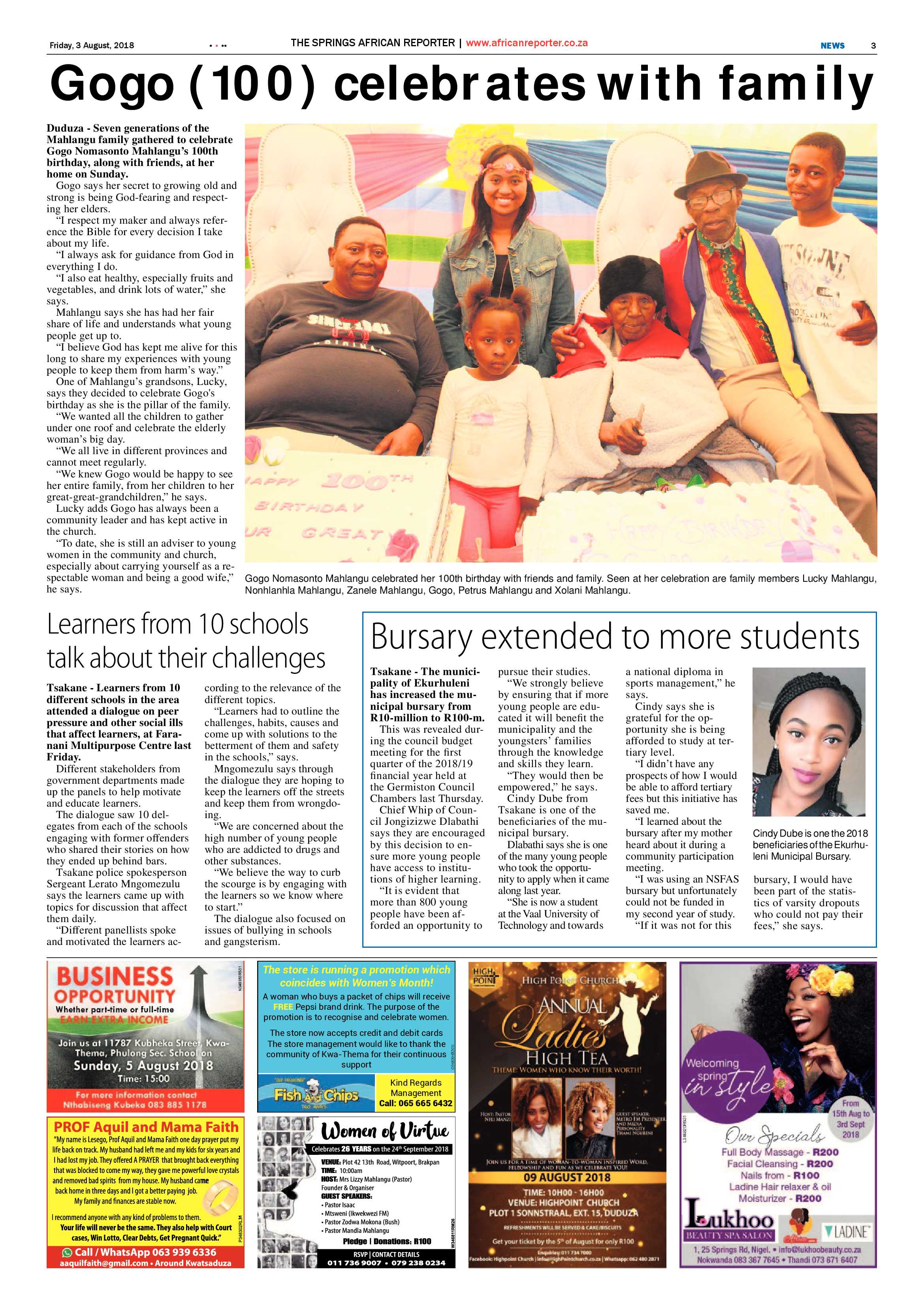 African Reporter 03 August 2018 page 3