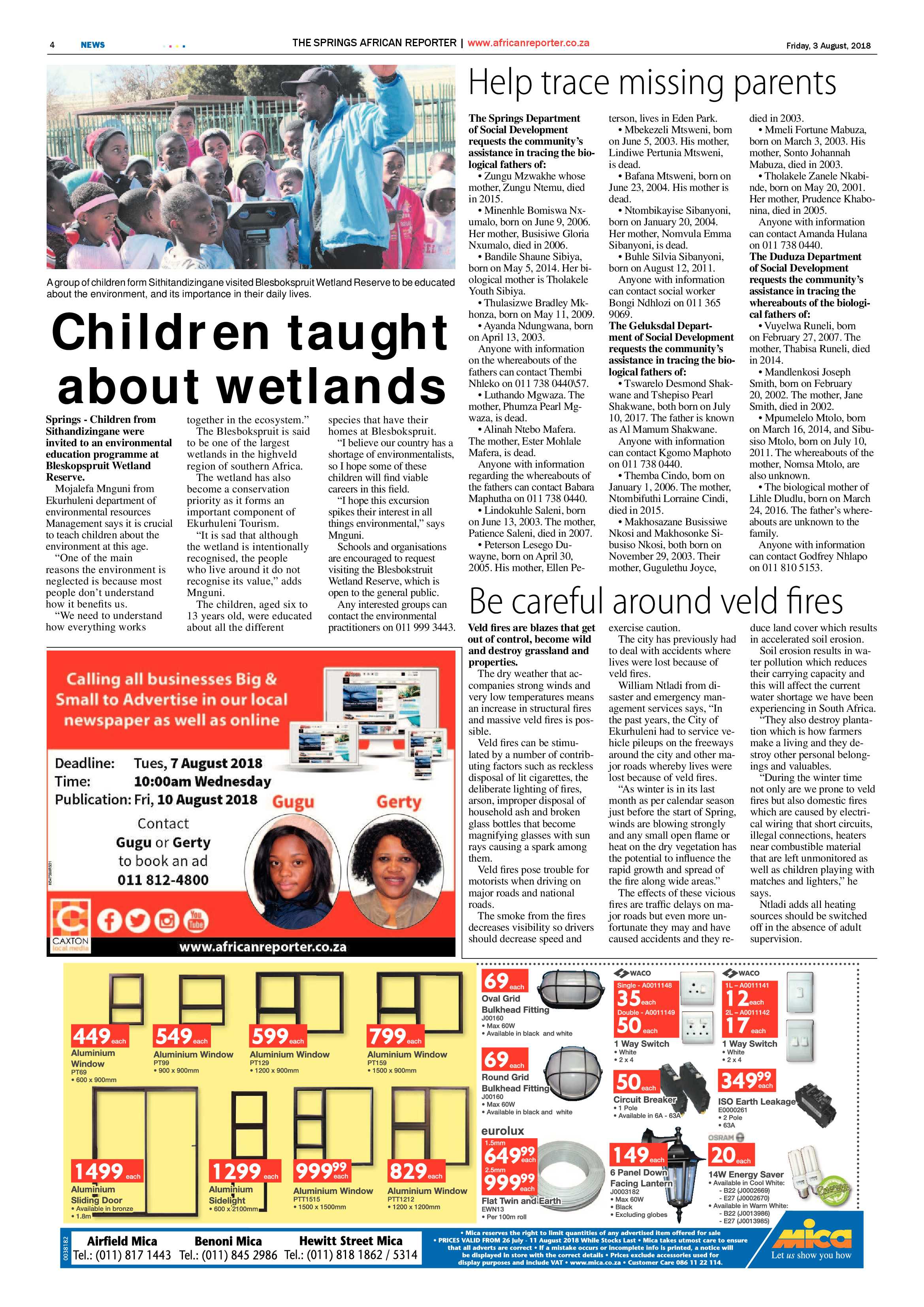 African Reporter 03 August 2018 page 4