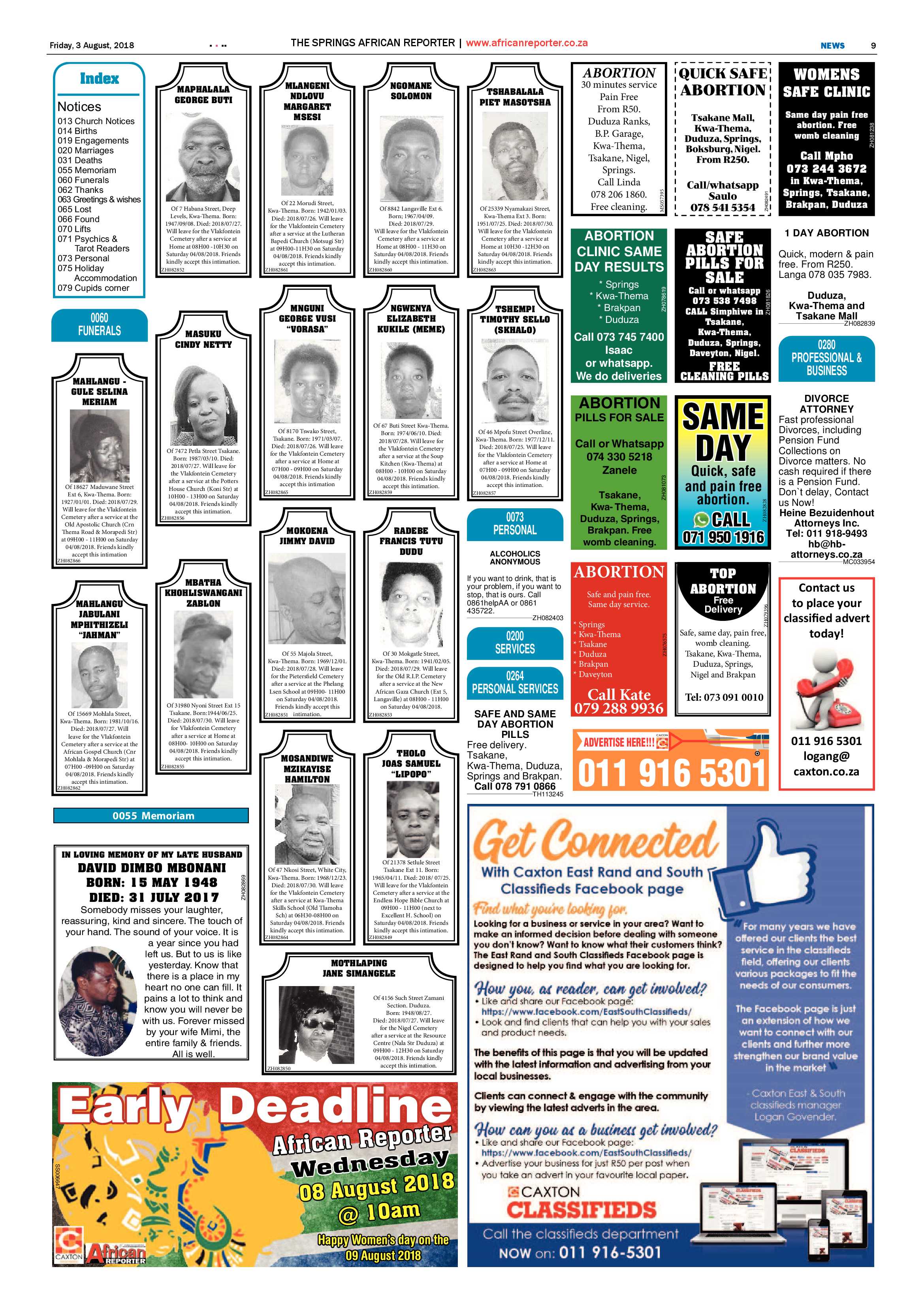 African Reporter 03 August 2018 page 9