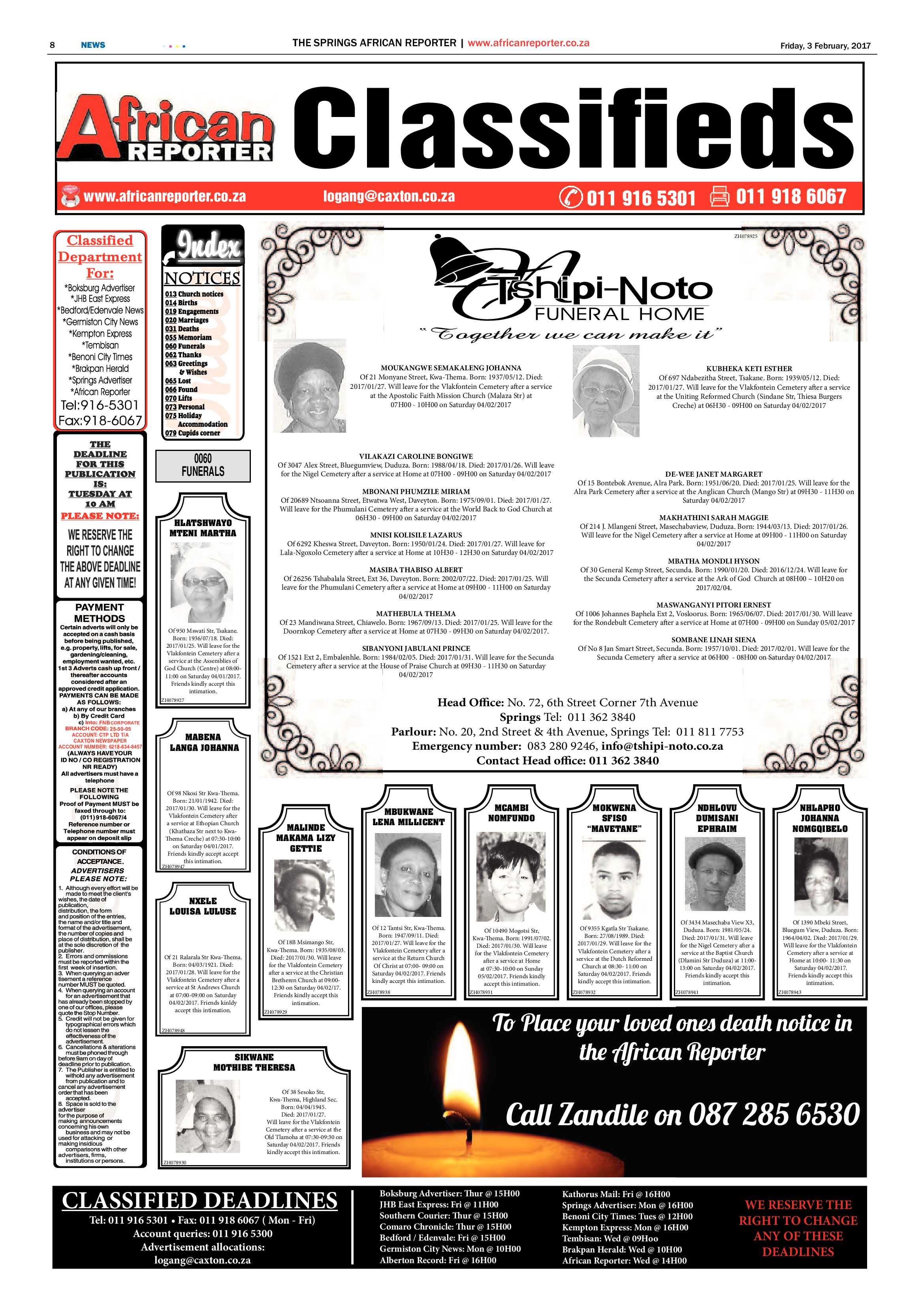 African Reporter 03 February 2017 page 8