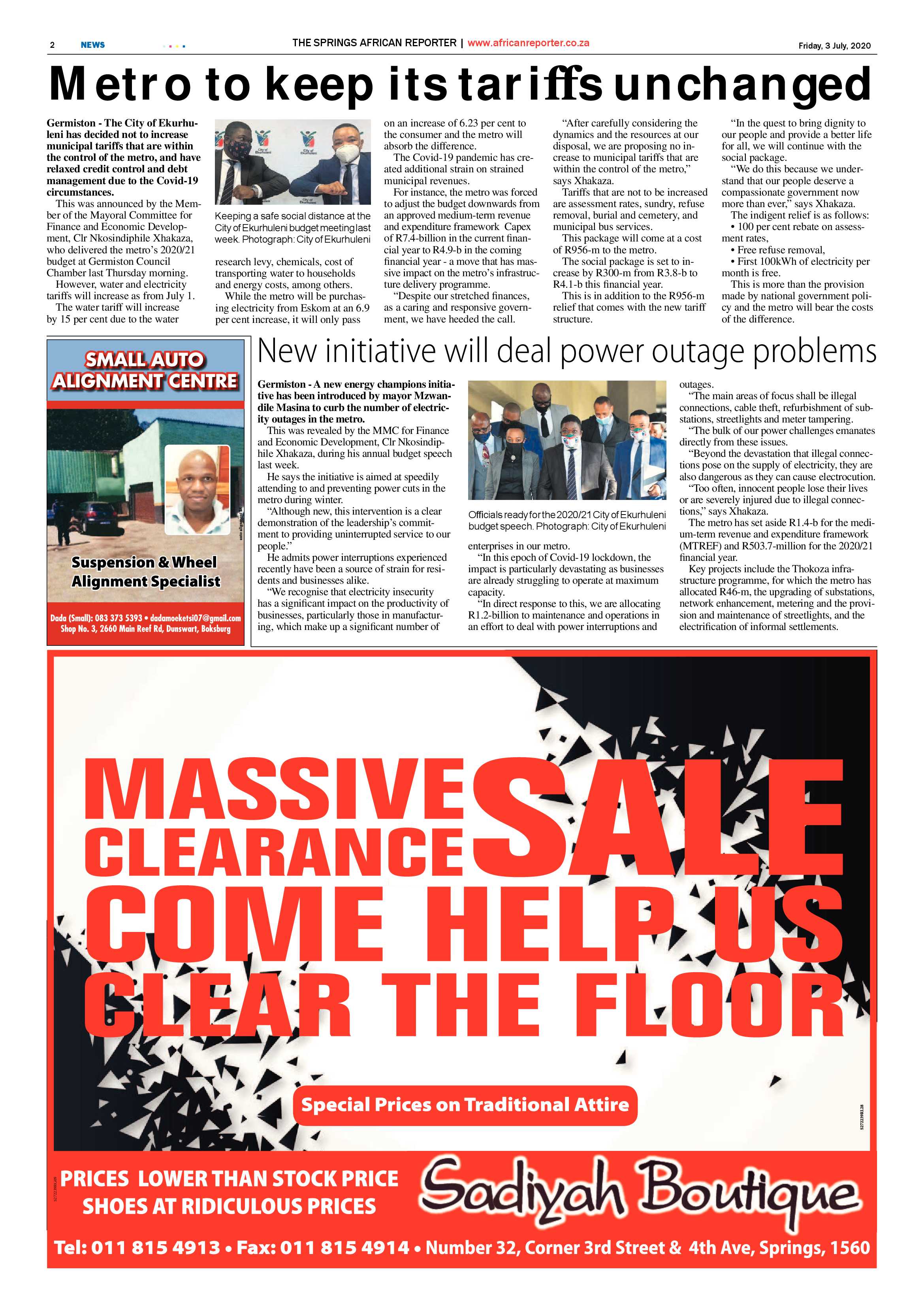 African Reporter 03 July 2020 page 2