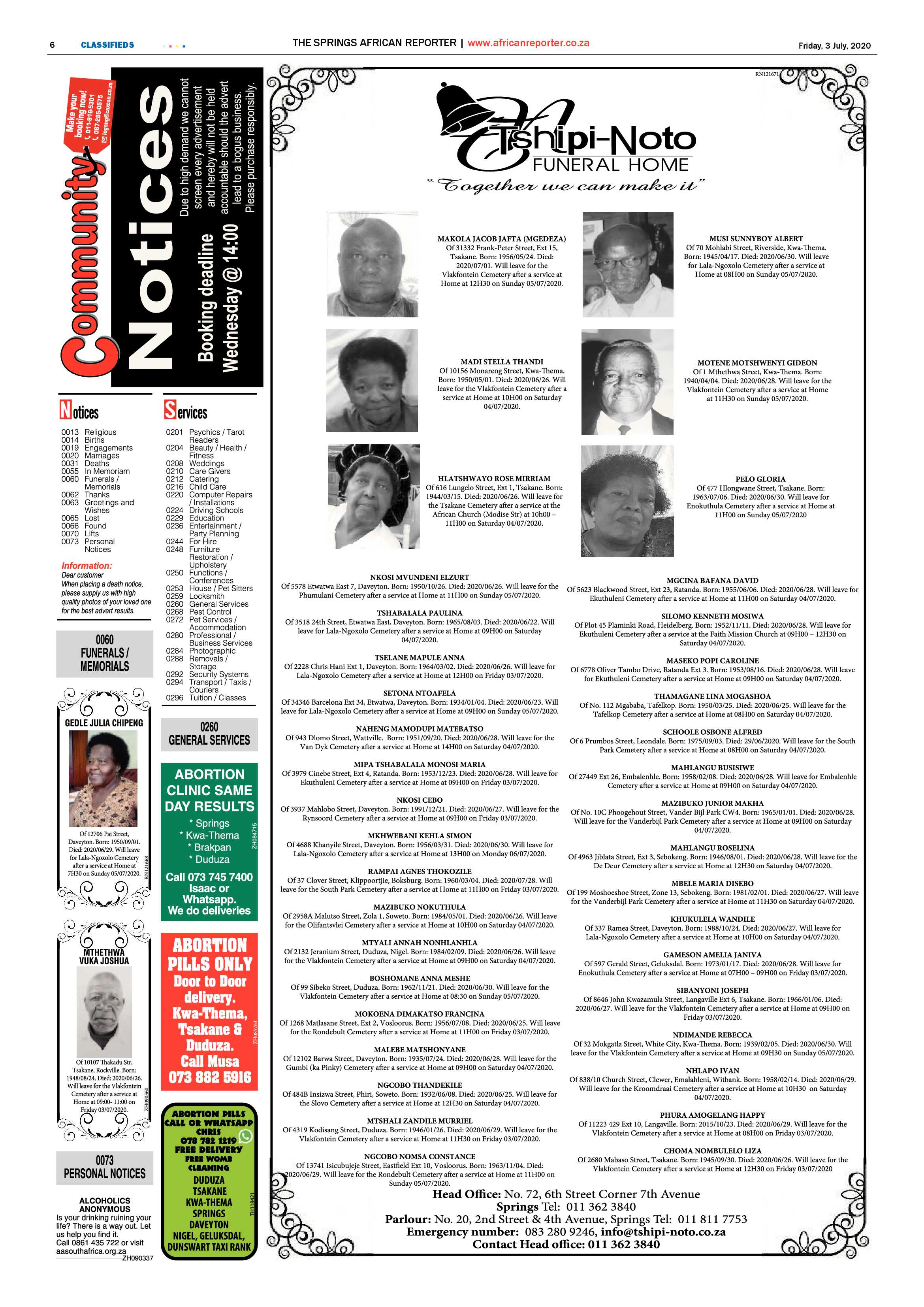 African Reporter 03 July 2020 page 6
