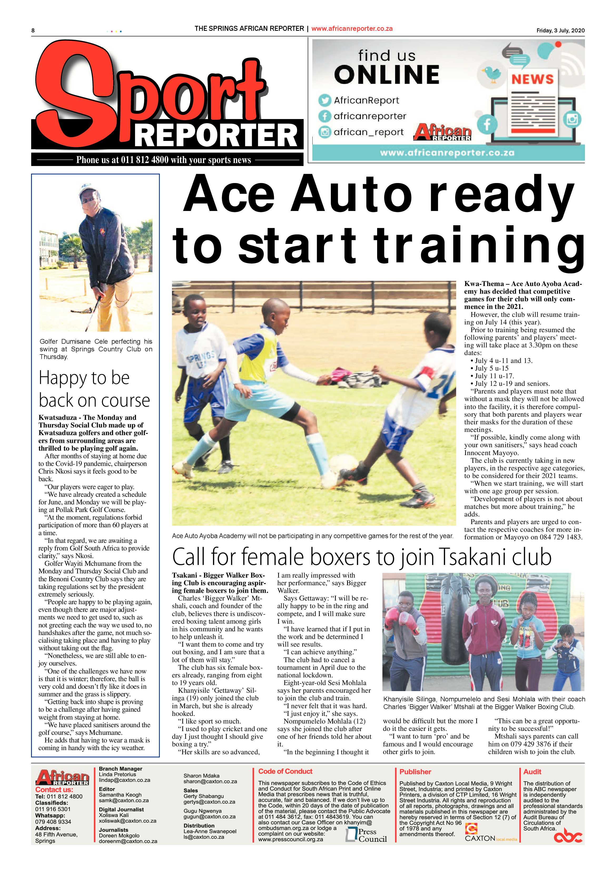 African Reporter 03 July 2020 page 8