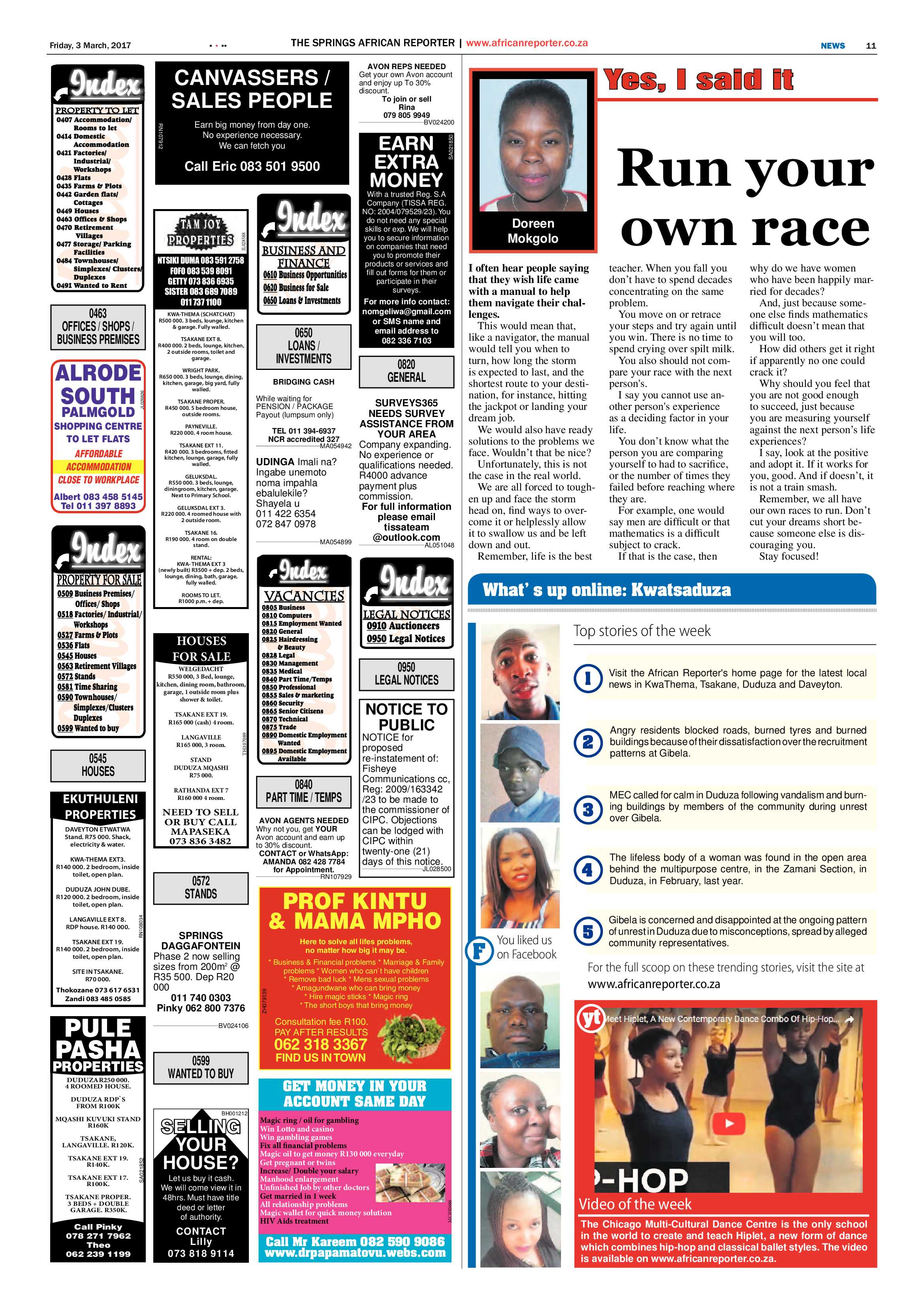African Reporter 03 March 2017 page 11