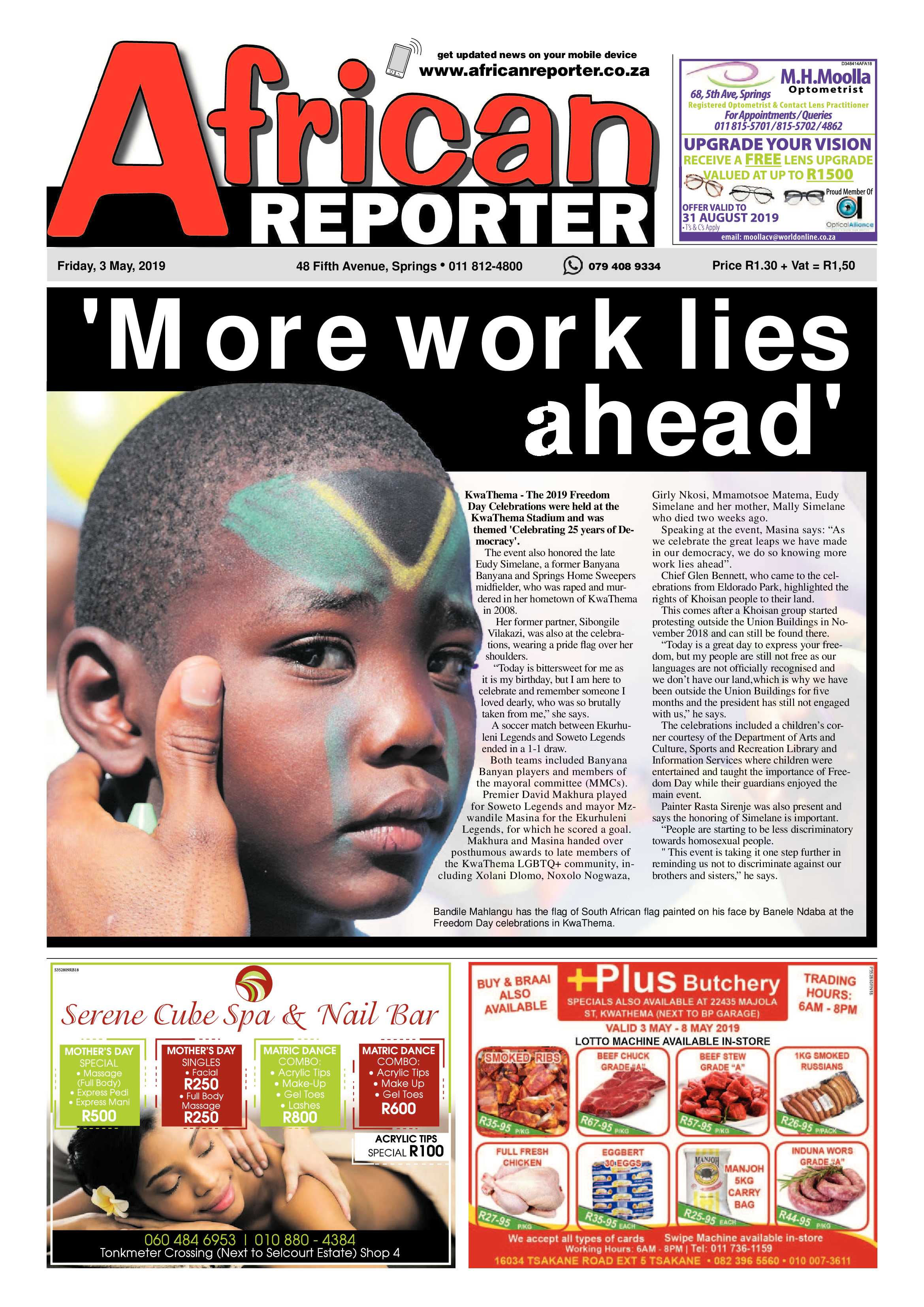 African Reporter 03 May 2019 page 1