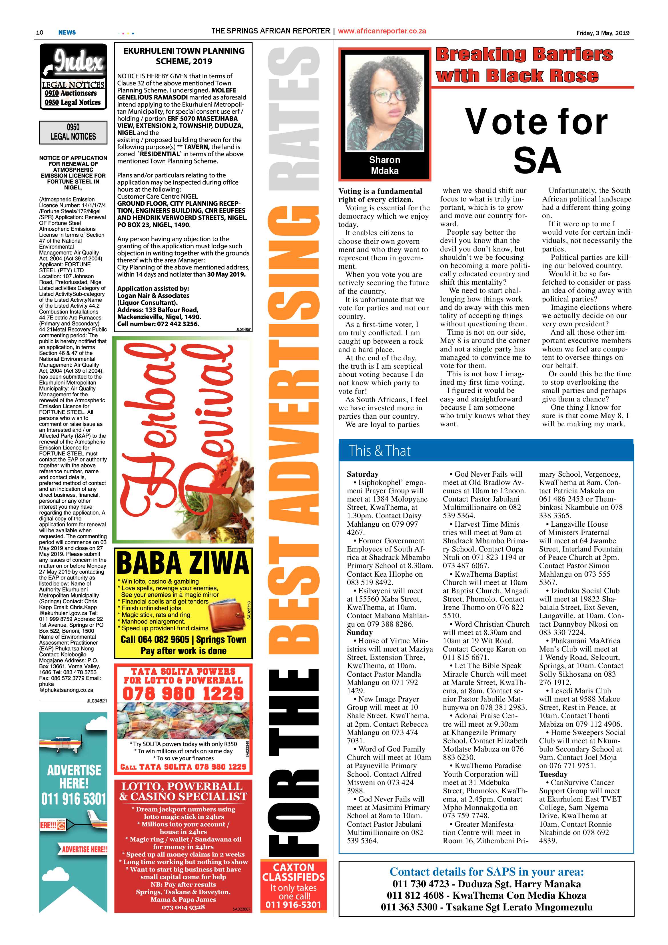 African Reporter 03 May 2019 page 10