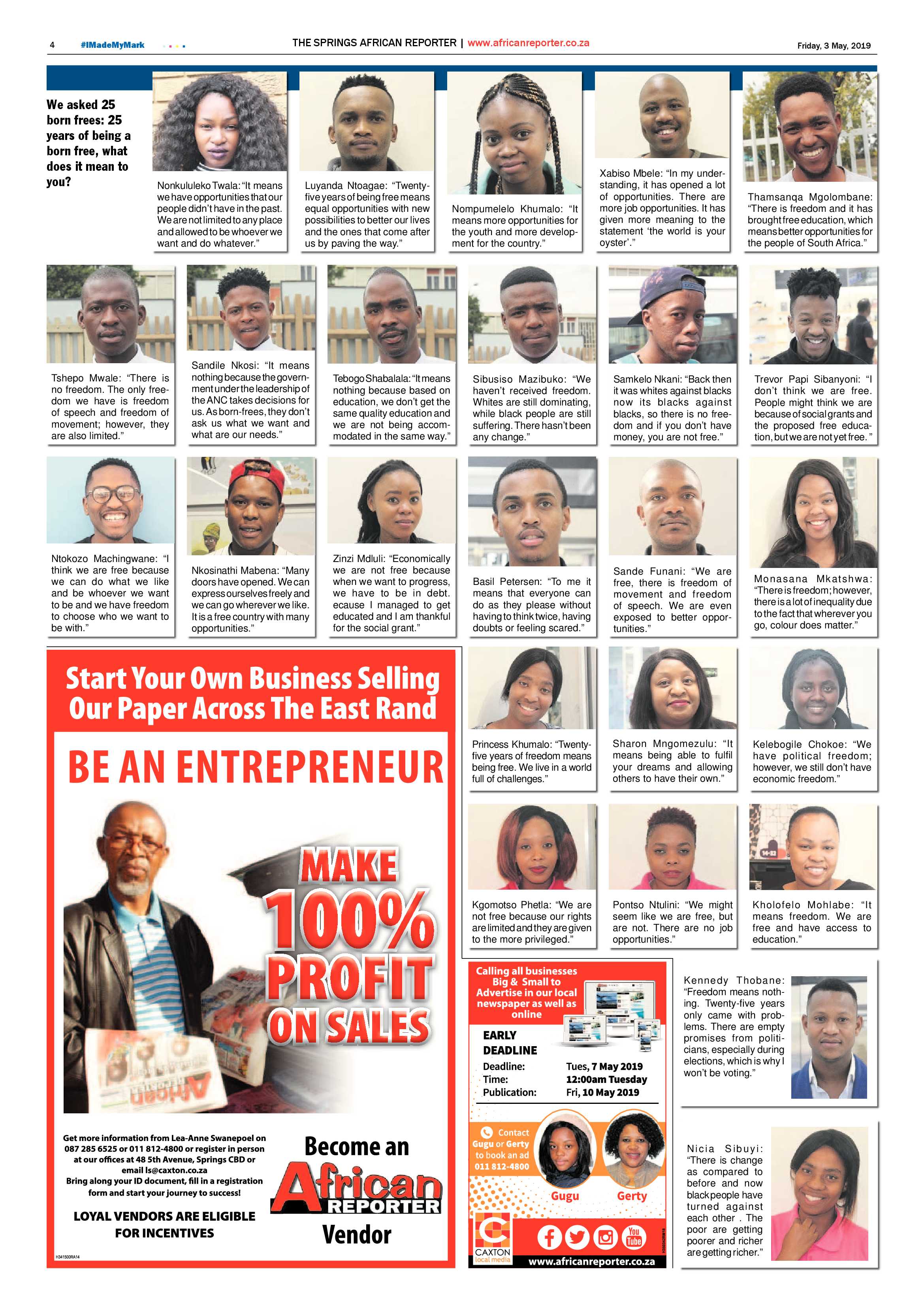 African Reporter 03 May 2019 page 4