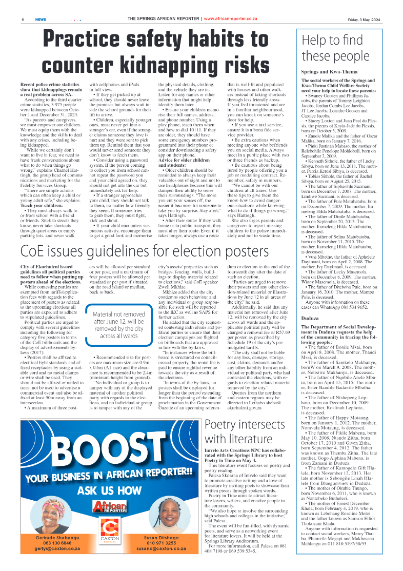 African Reporter 03 May 2024 page 6