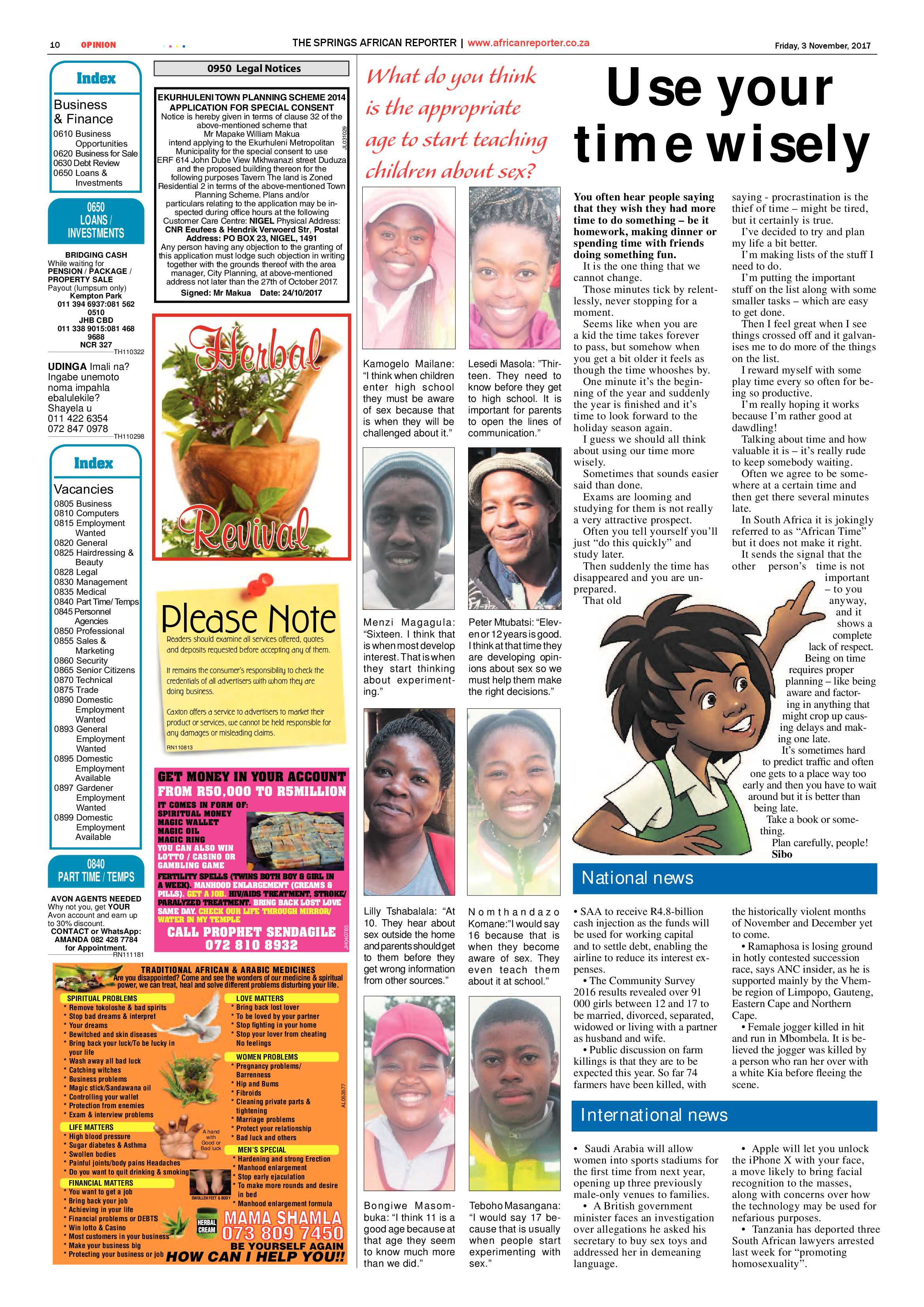 African Reporter 03 November 2017 page 10