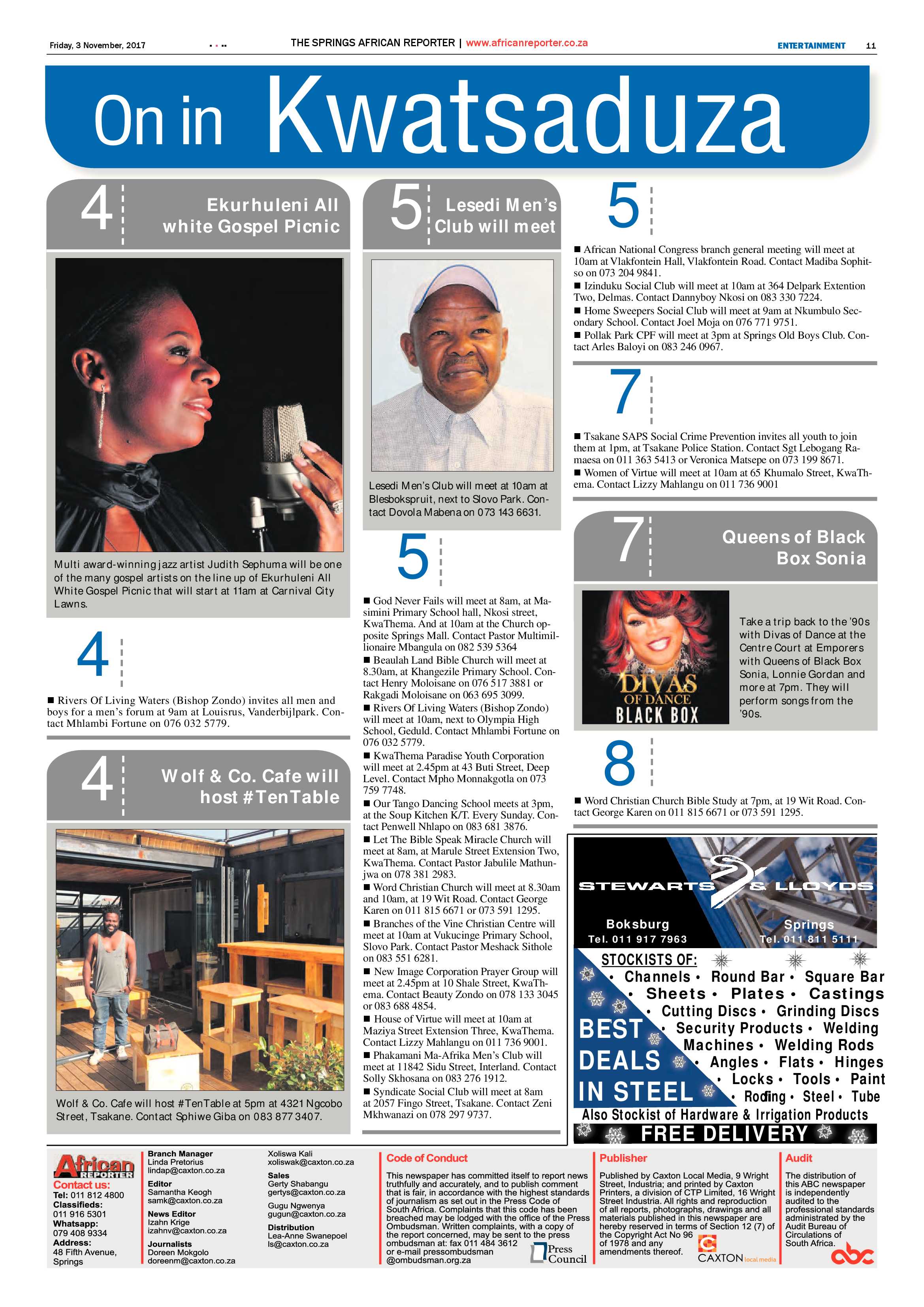 African Reporter 03 November 2017 page 11