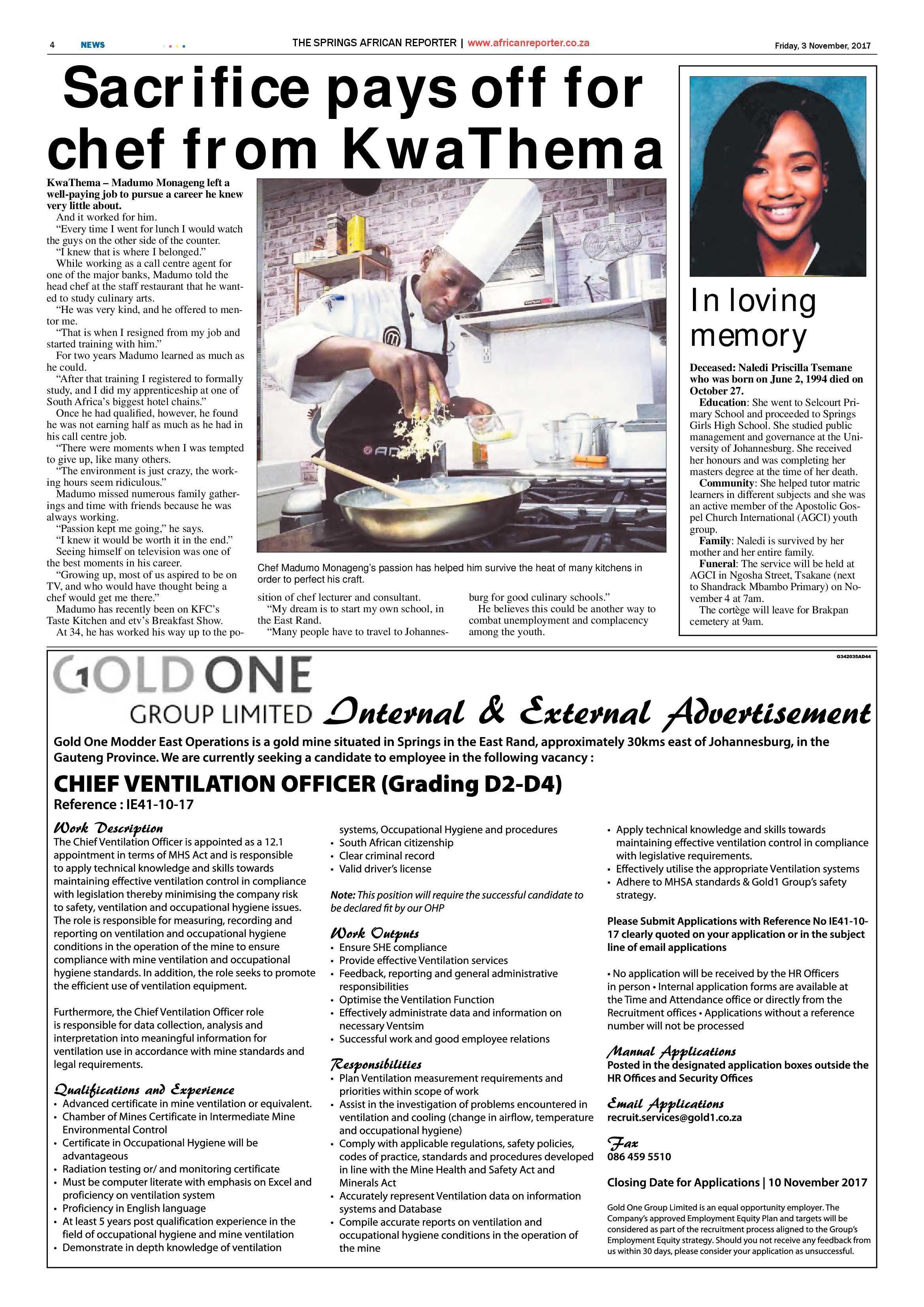 African Reporter 03 November 2017 page 4