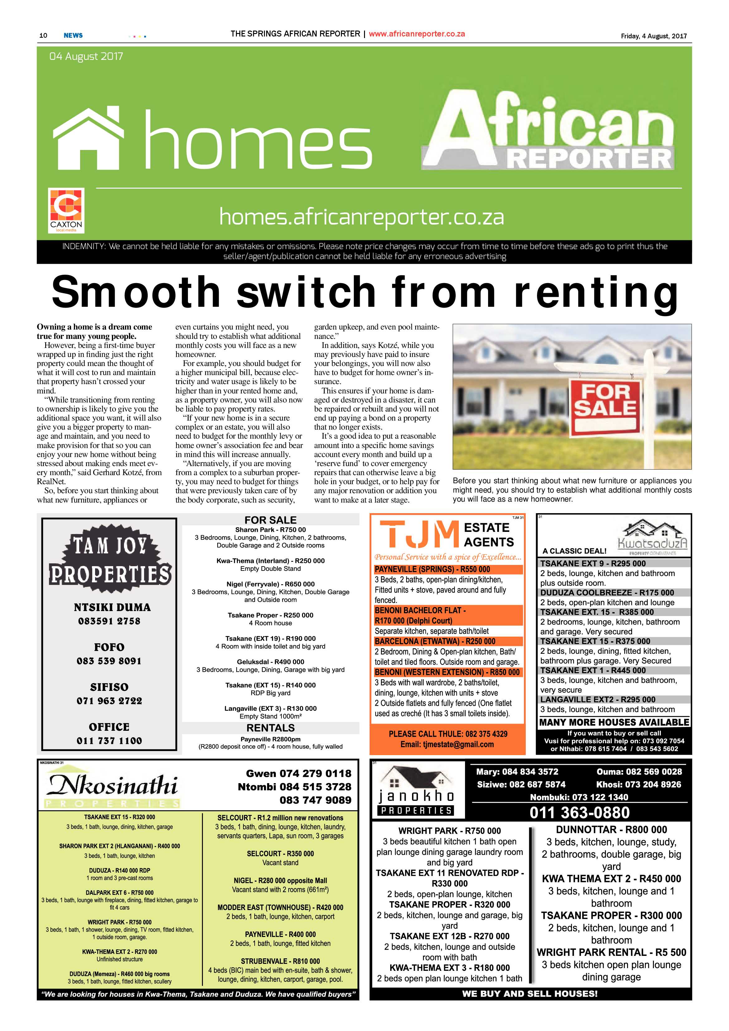African Reporter 04 August 2017 page 10