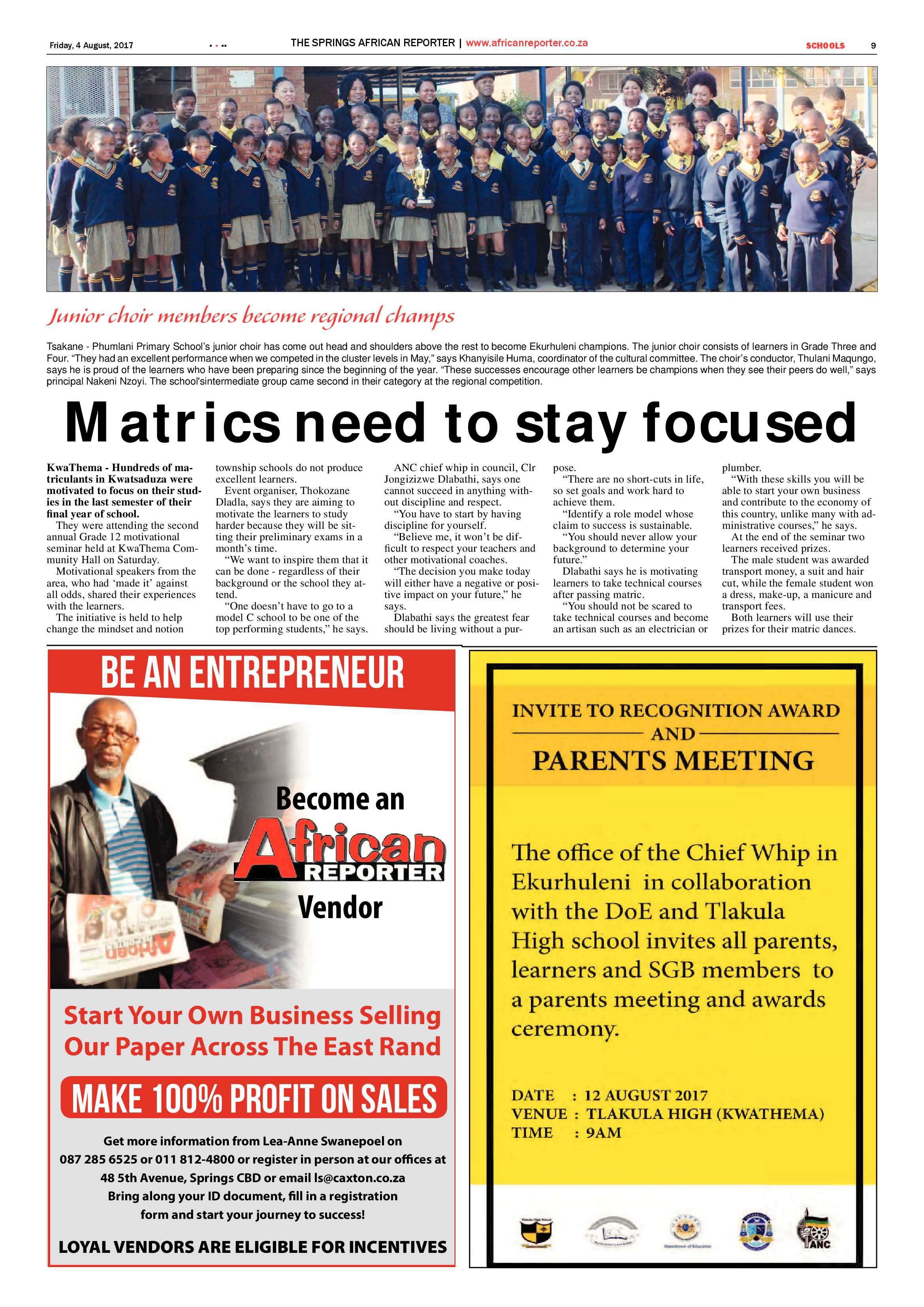 African Reporter 04 August 2017 page 9