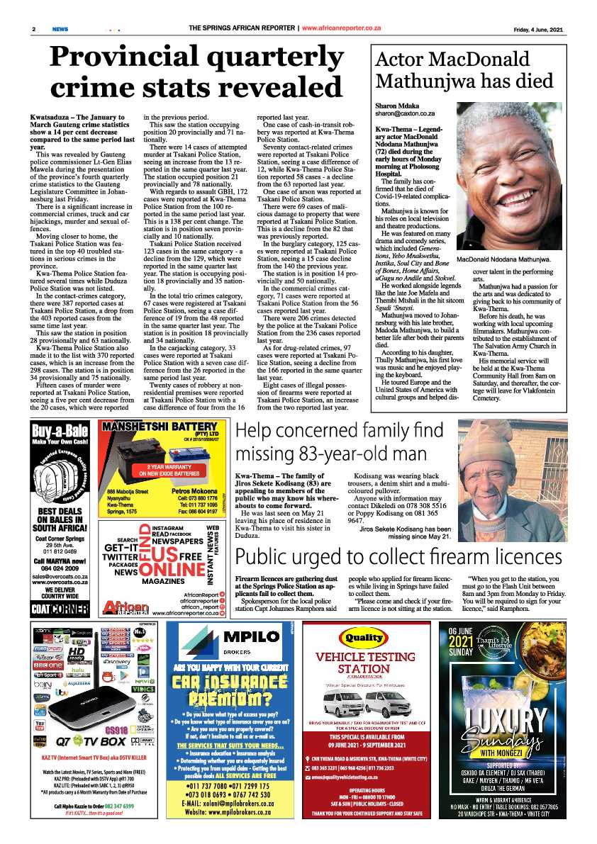 African Reporter 04 June 2021 page 2