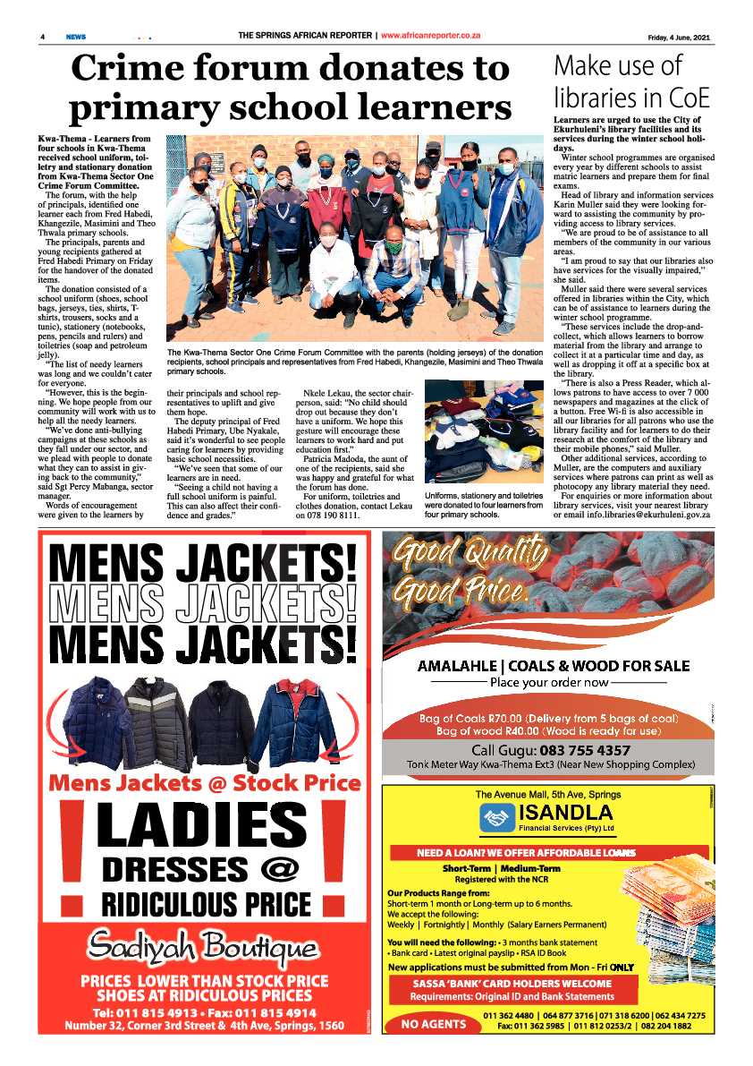 African Reporter 04 June 2021 page 4