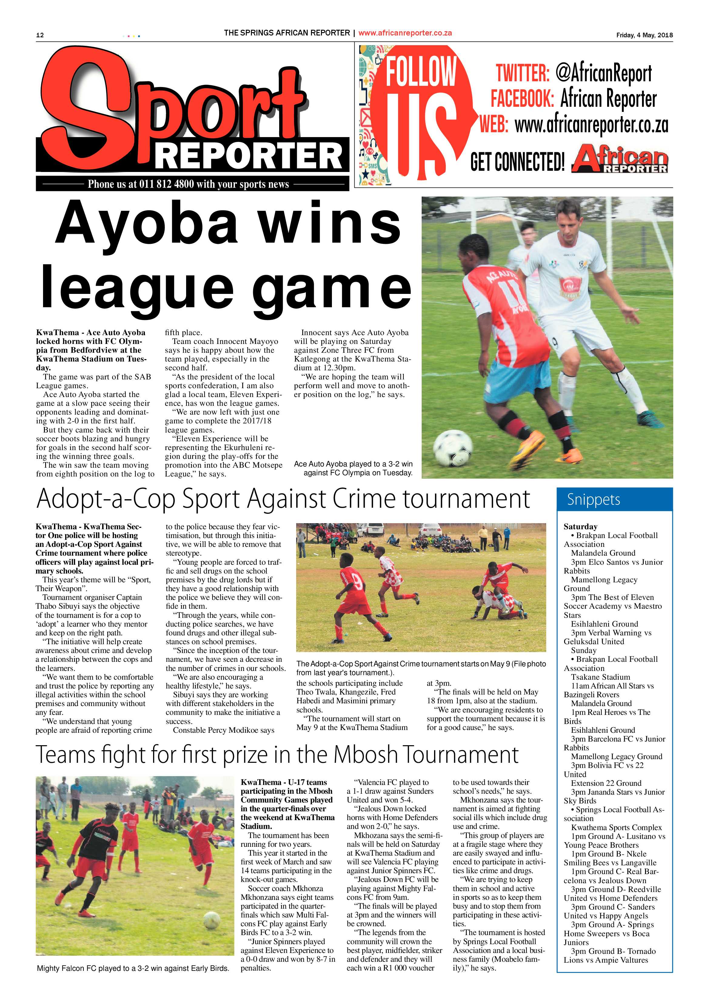 African Reporter 04 May 2018 page 12