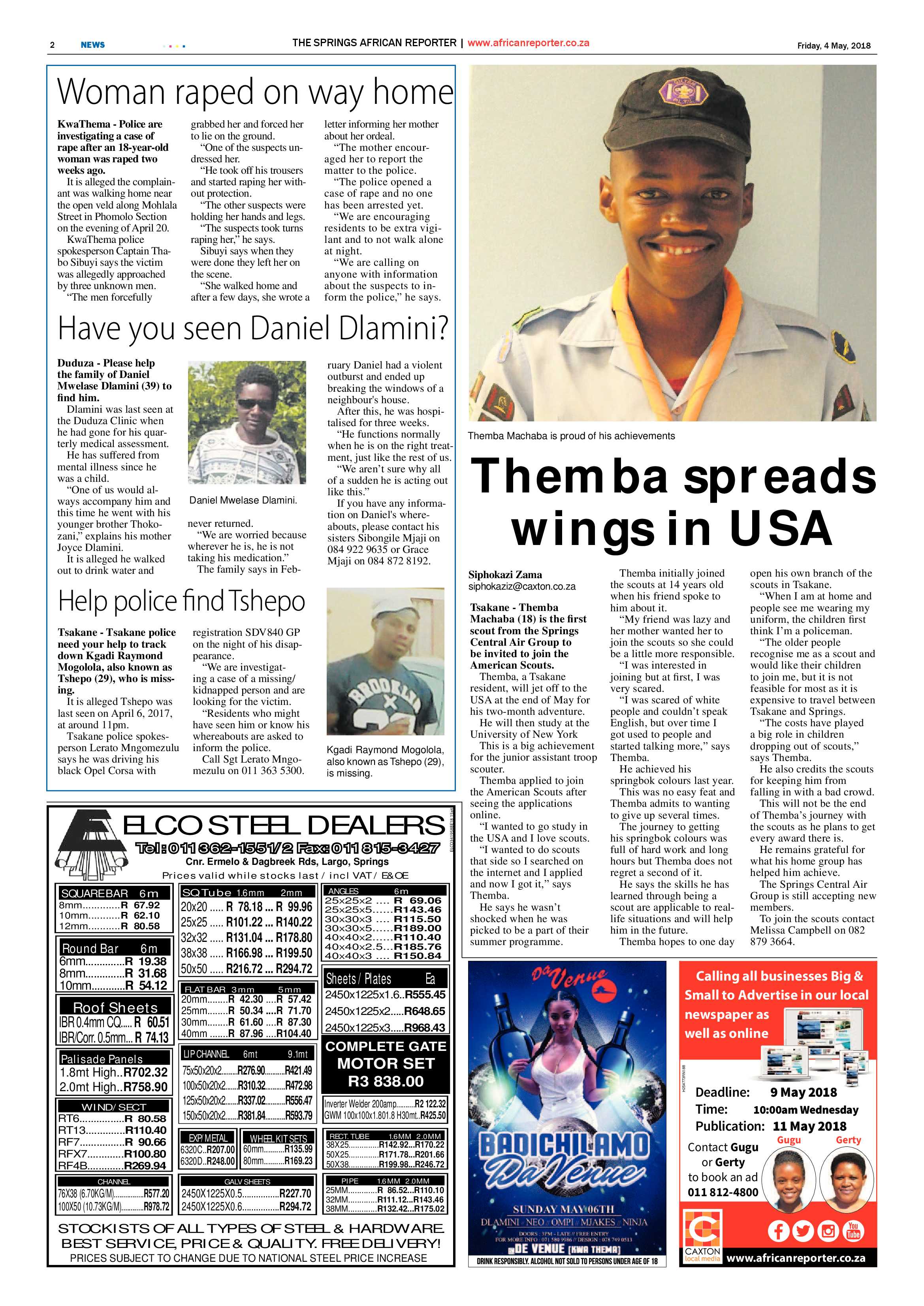 African Reporter 04 May 2018 page 2