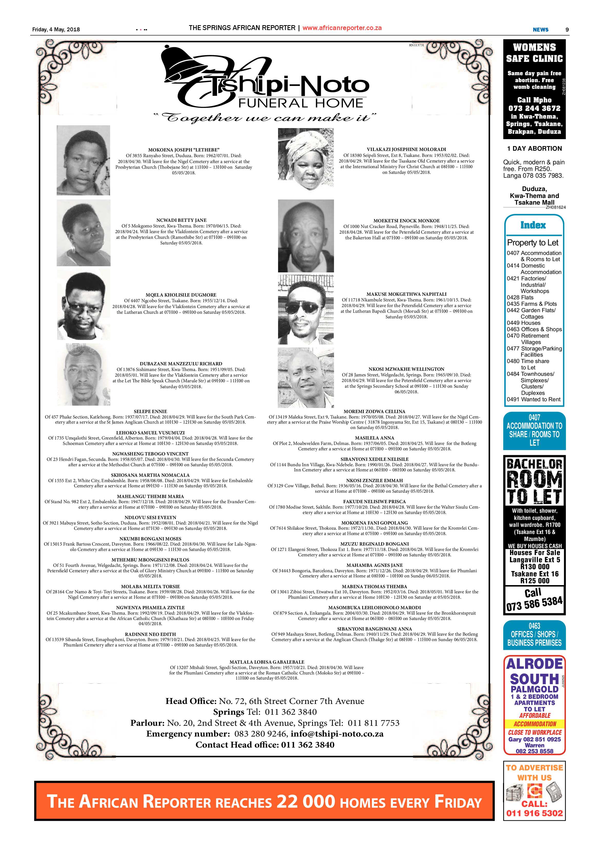 African Reporter 04 May 2018 page 9