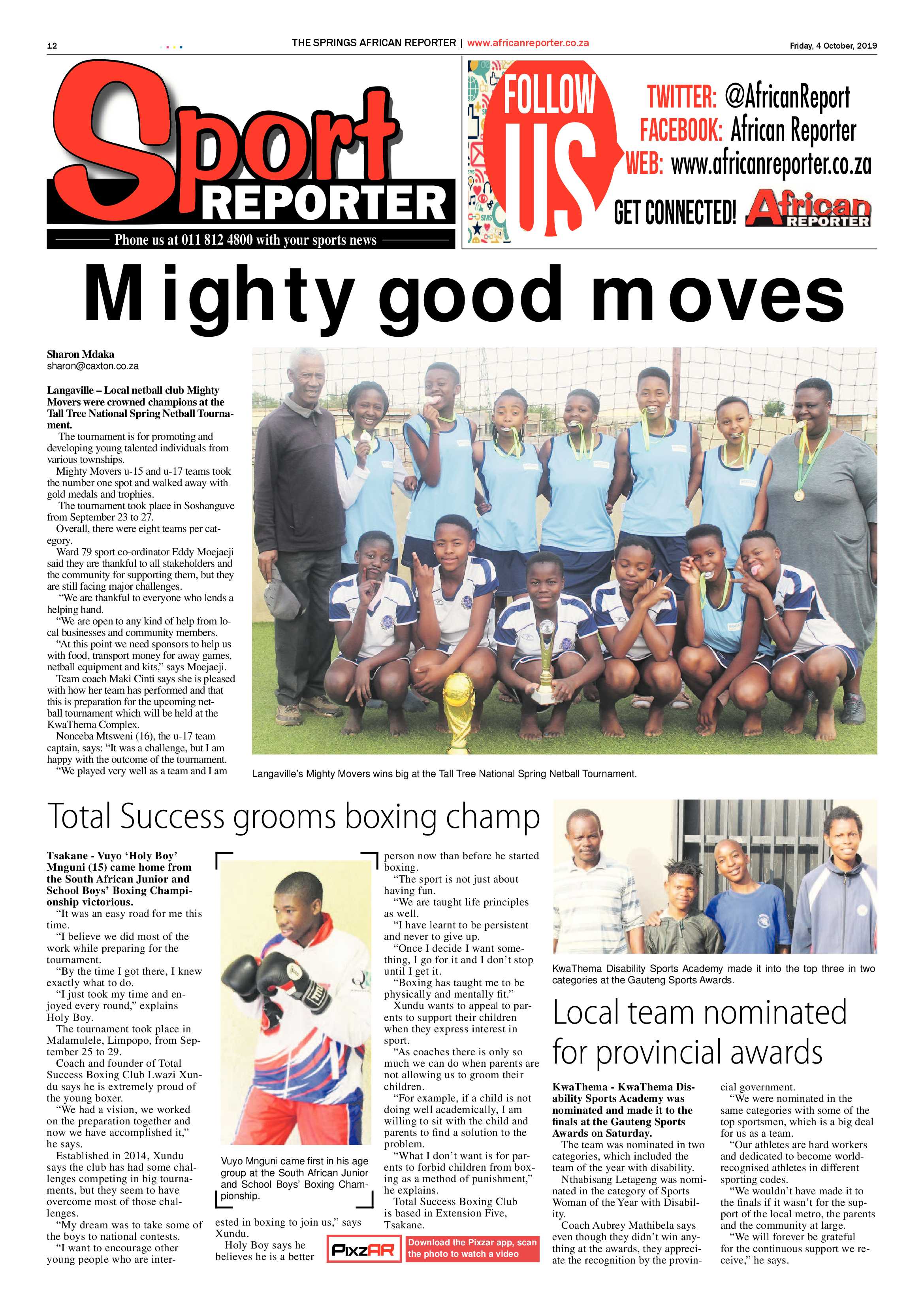 African Reporter 04 October 2019 page 12