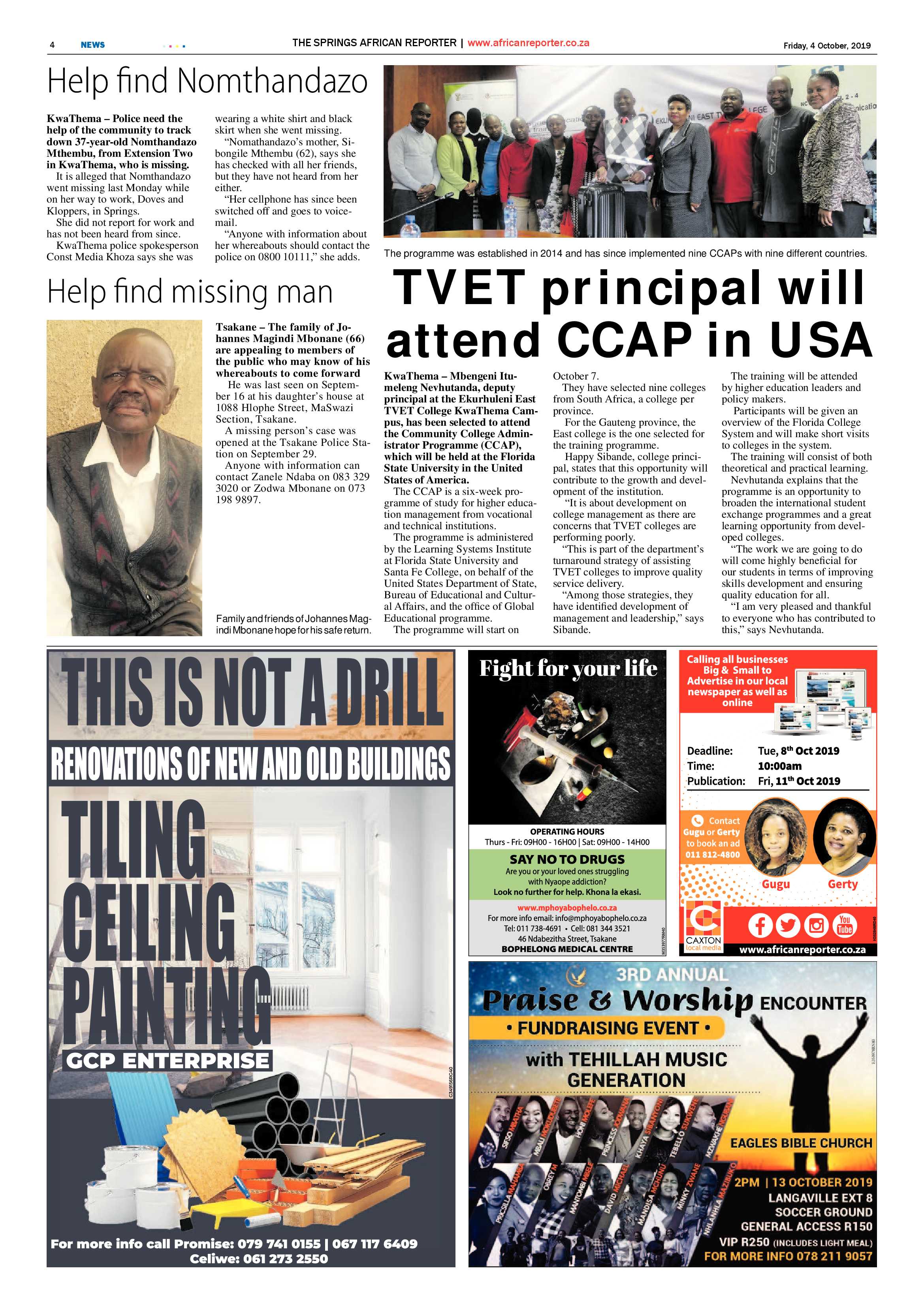 African Reporter 04 October 2019 page 4
