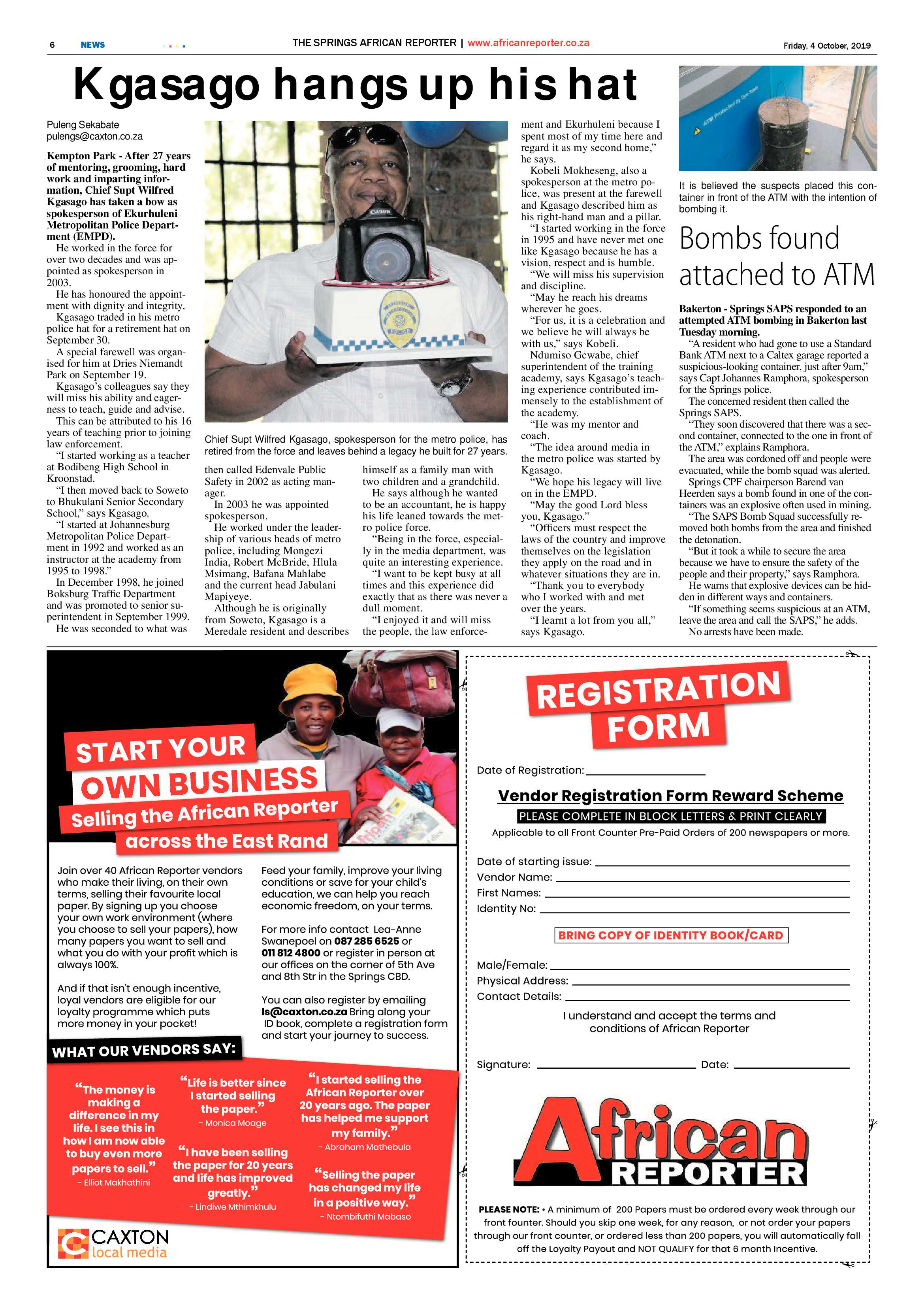 African Reporter 04 October 2019 page 6