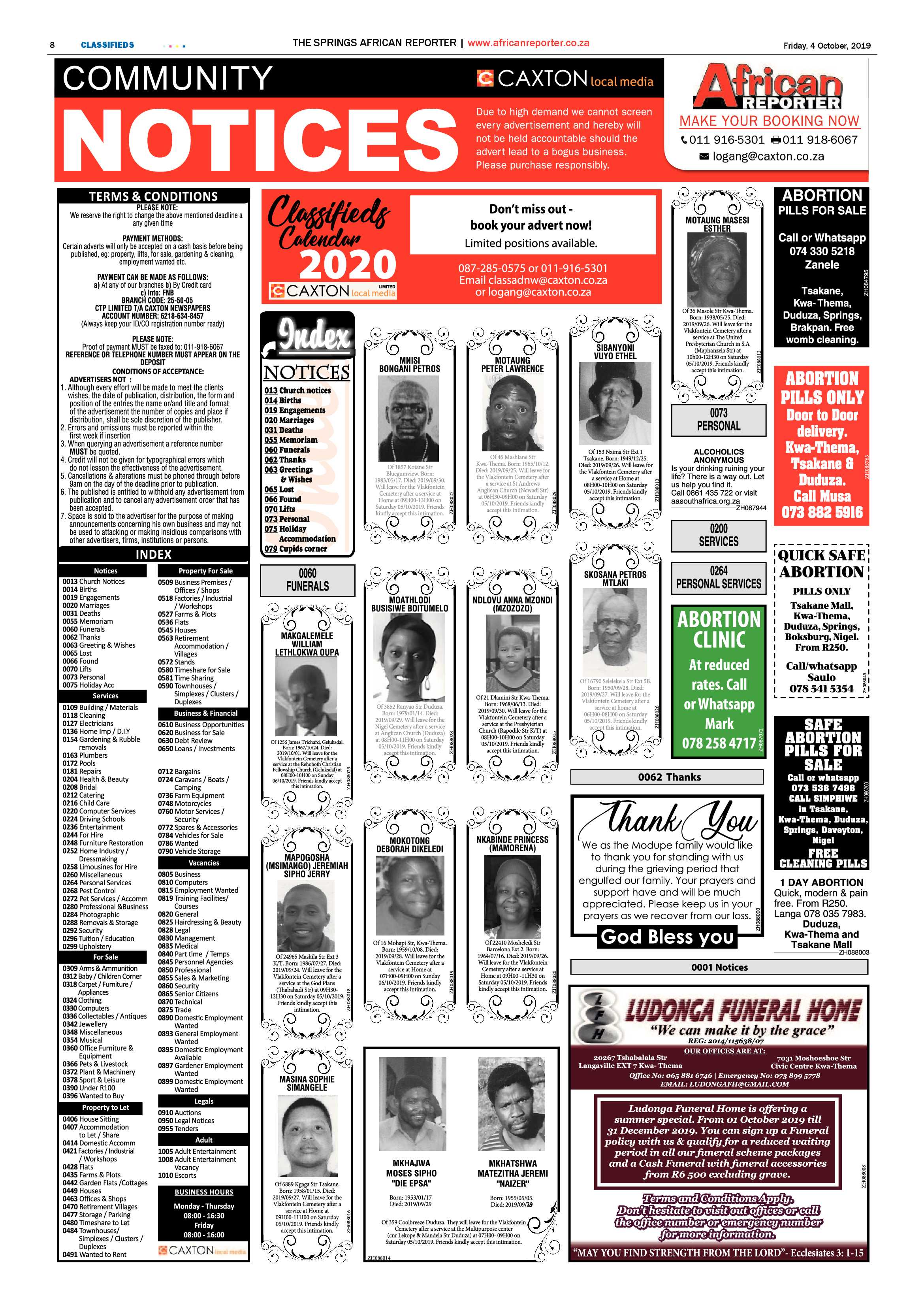African Reporter 04 October 2019 page 8