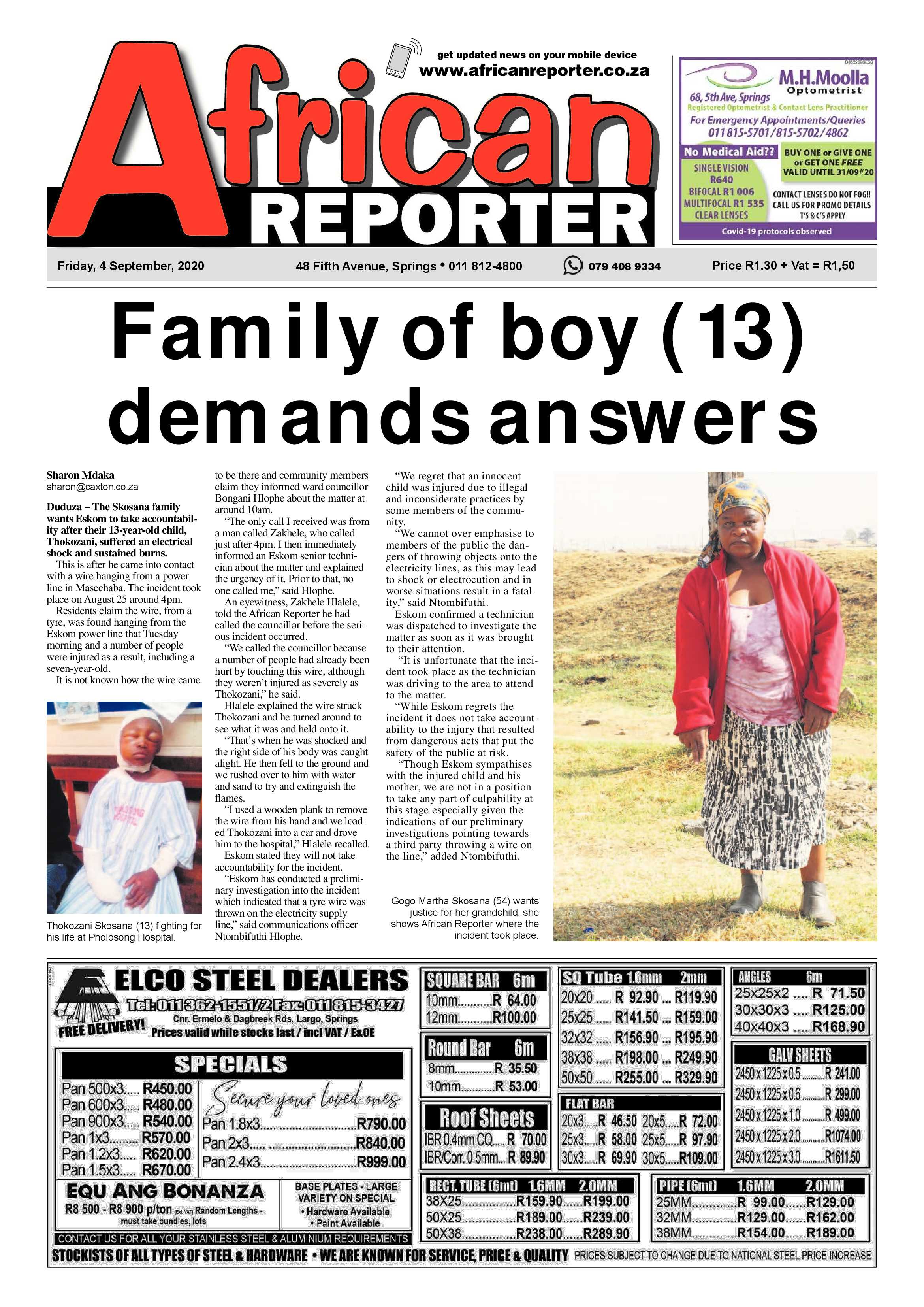 African Reporter 04 September 2020 page 1