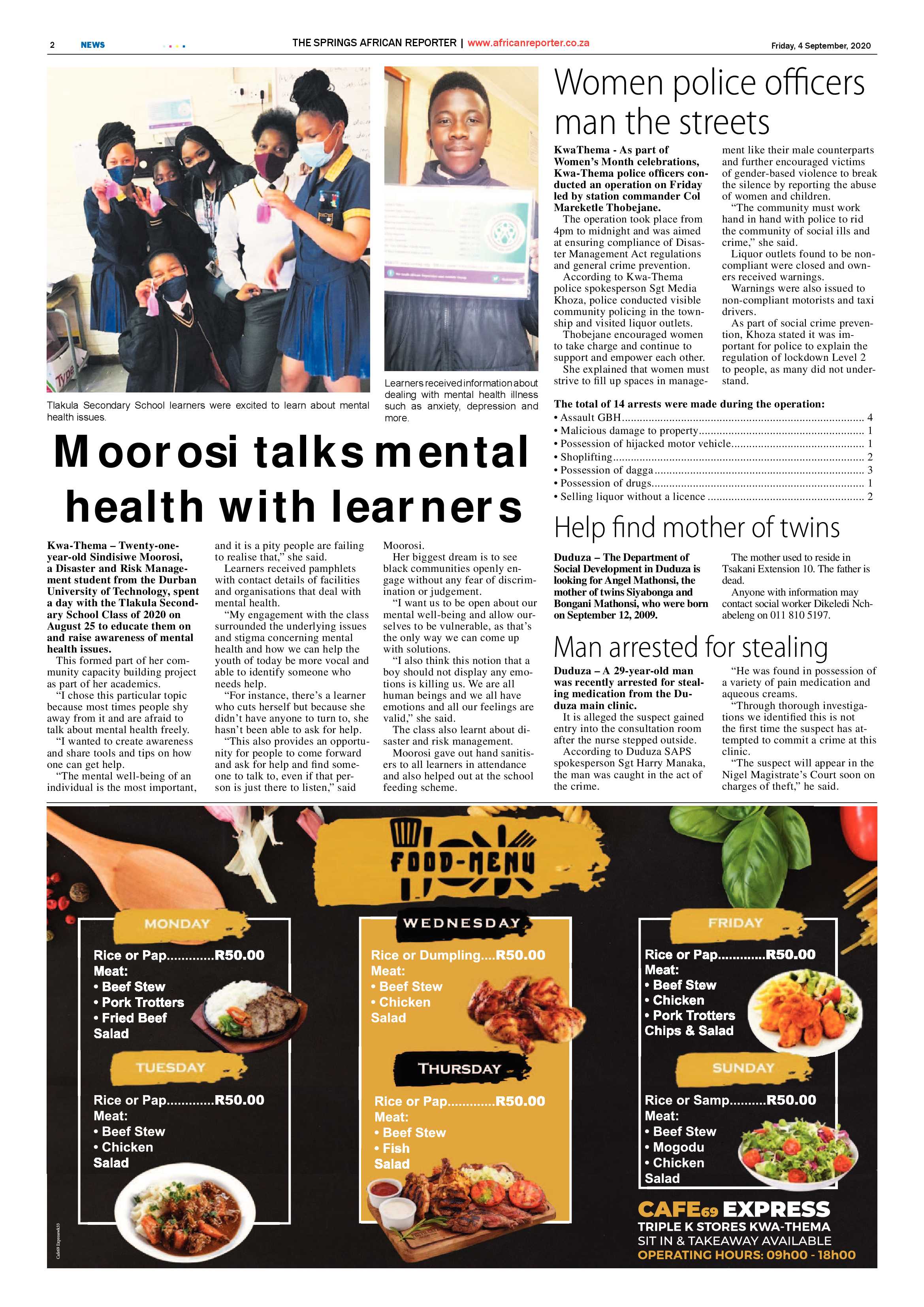 African Reporter 04 September 2020 page 2