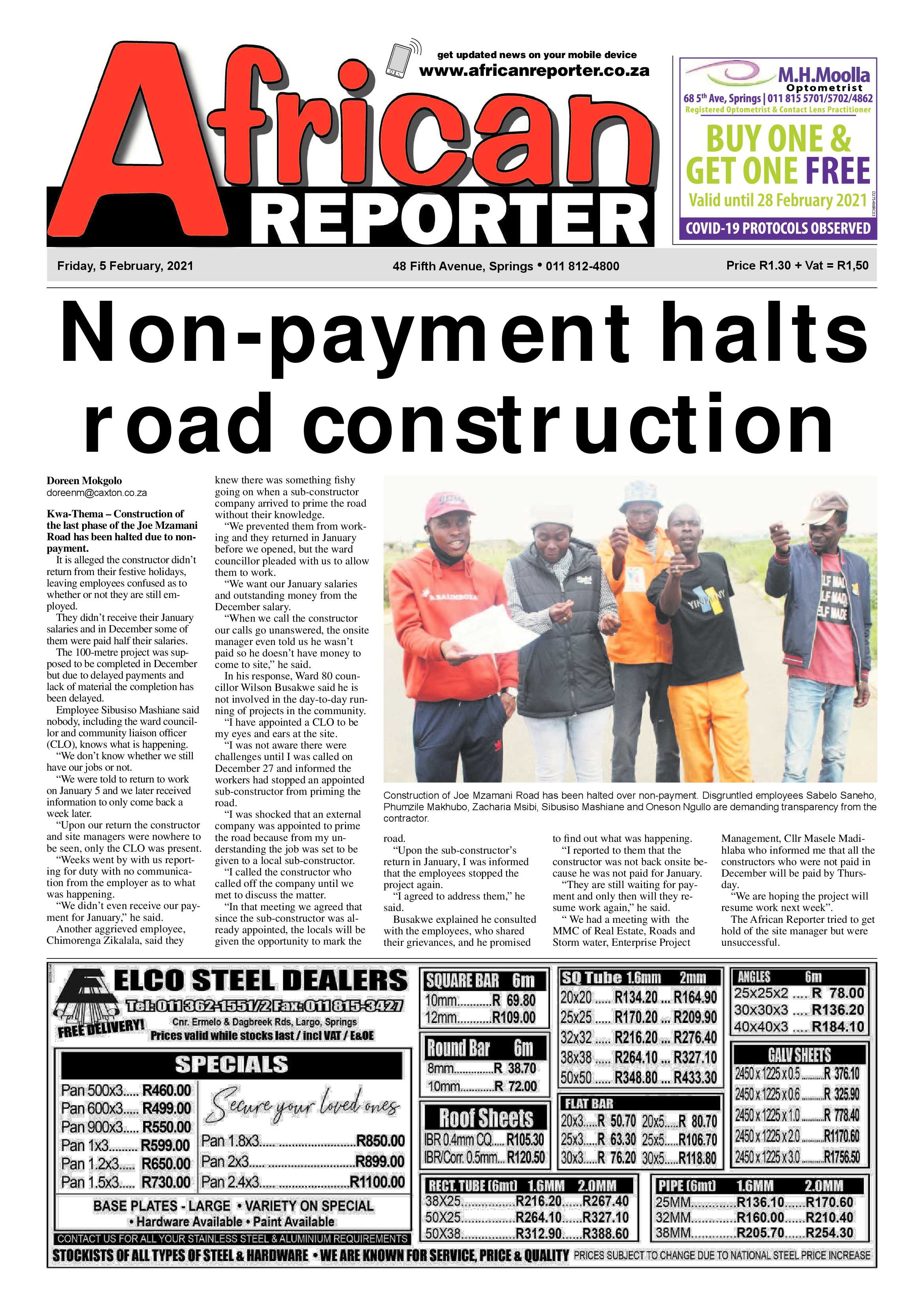 African Reporter 05 February 2021 page 1