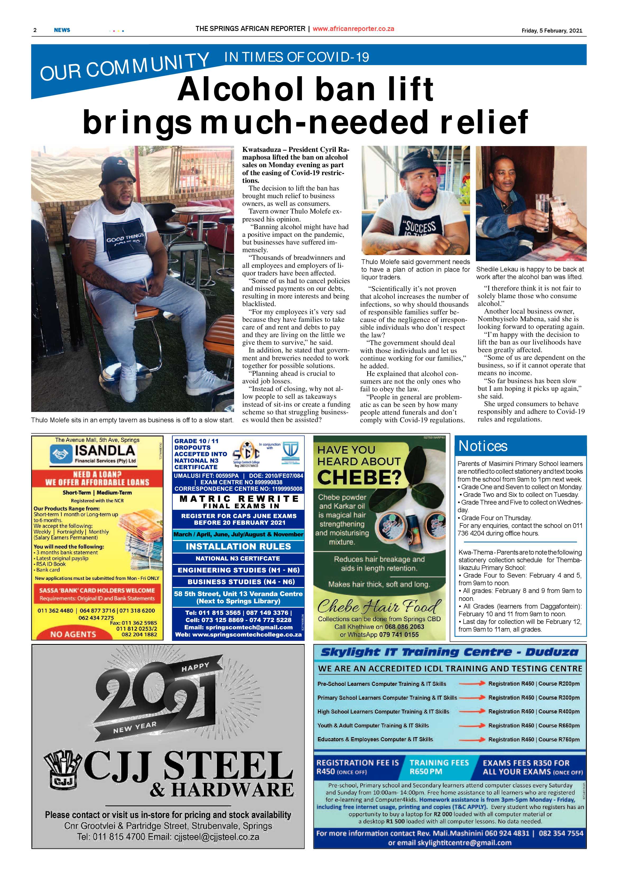 African Reporter 05 February 2021 page 2
