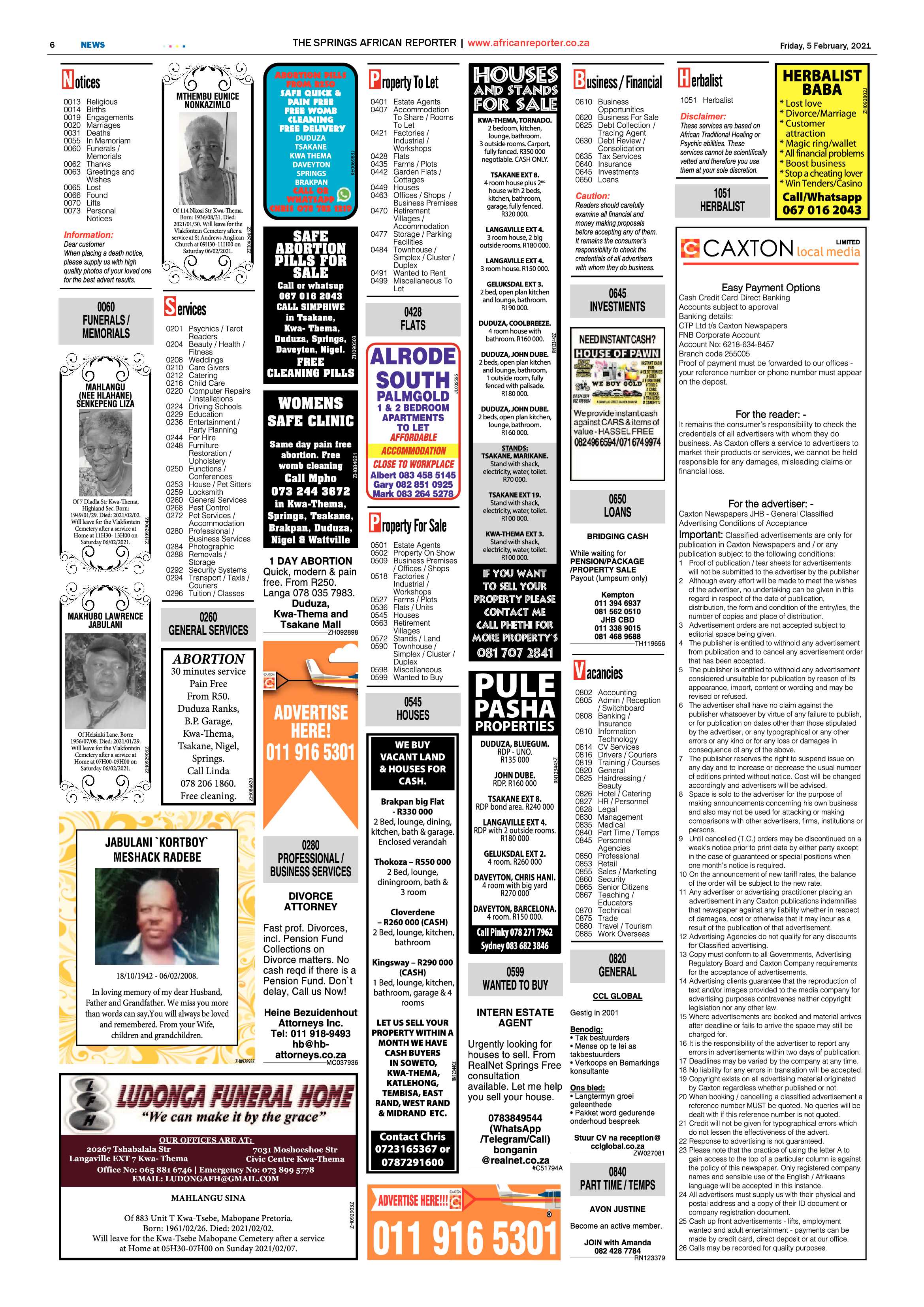 African Reporter 05 February 2021 page 6