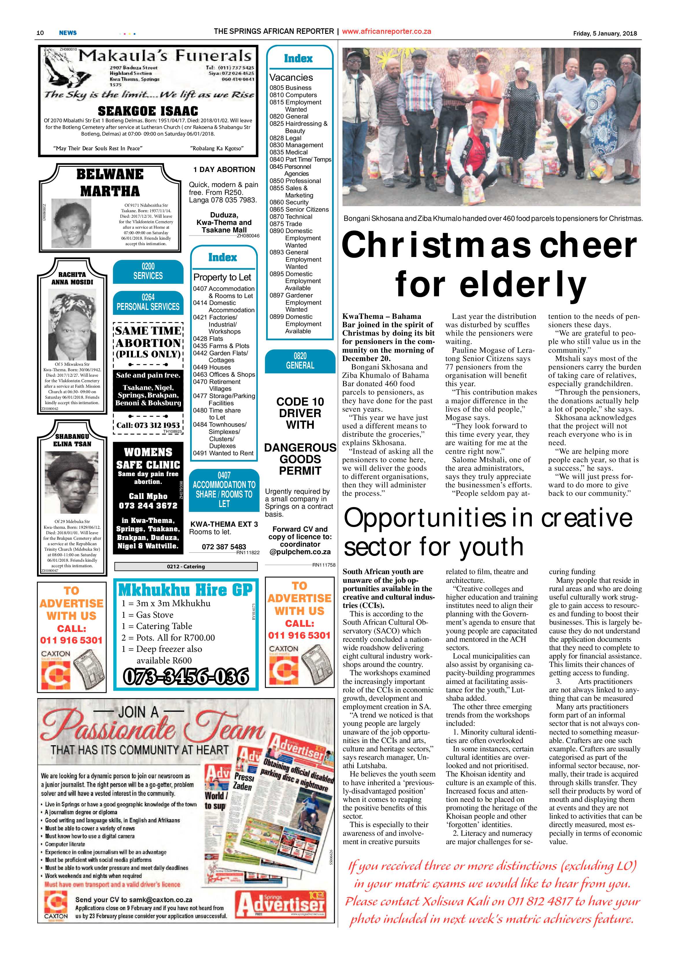 African Reporter 05 January 2018 page 10