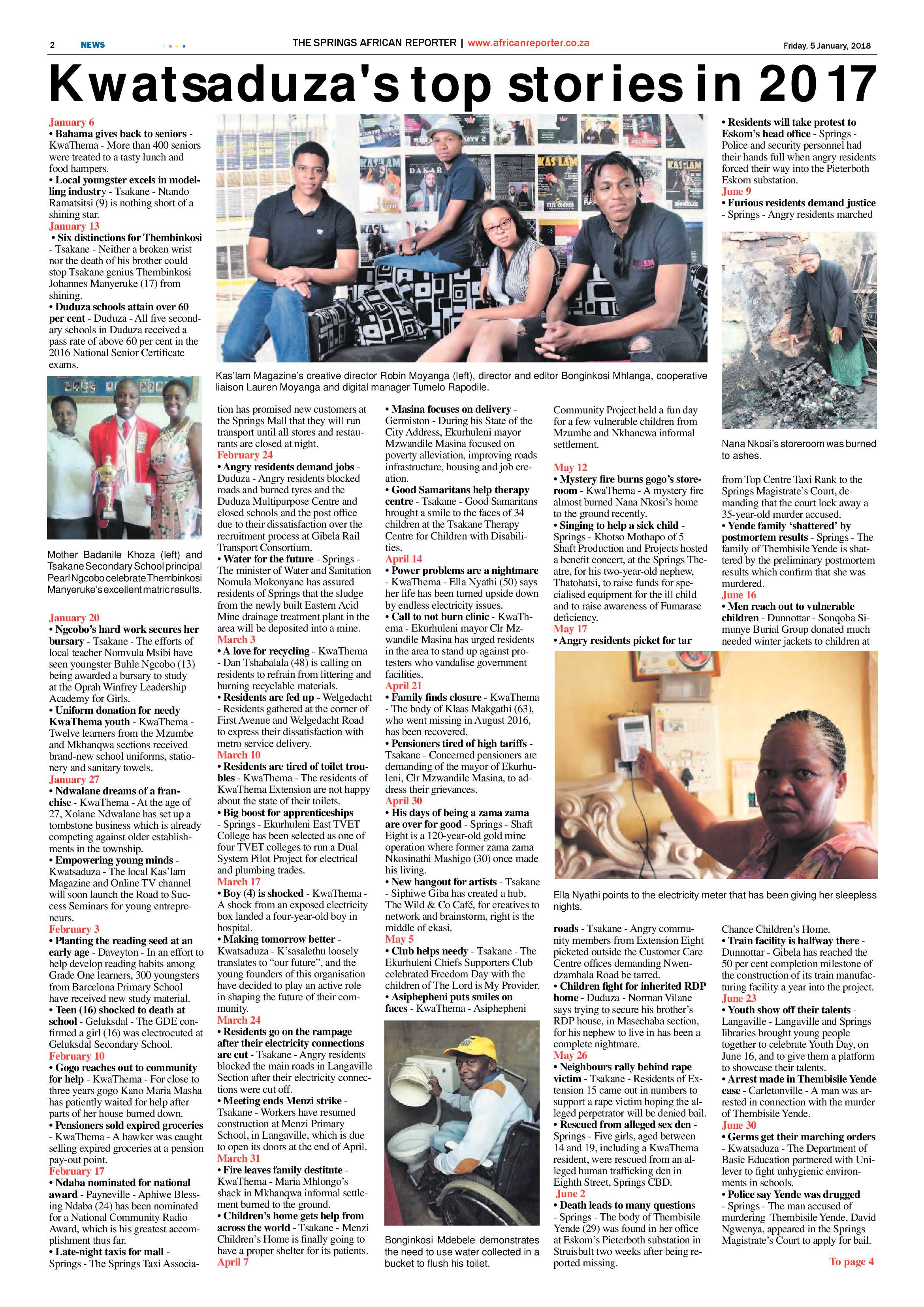 African Reporter 05 January 2018 page 2