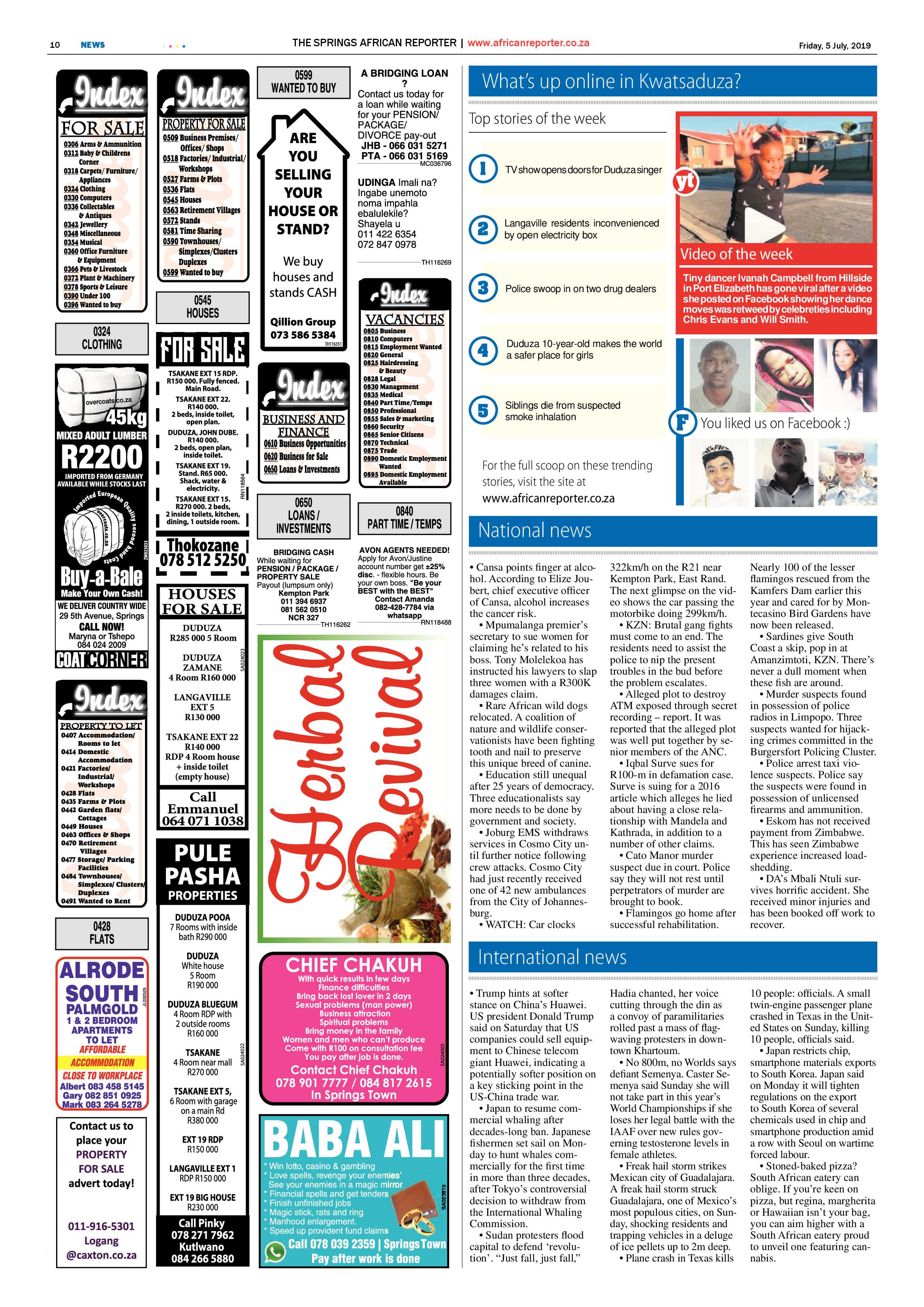 African Reporter 05 July 2019 page 10