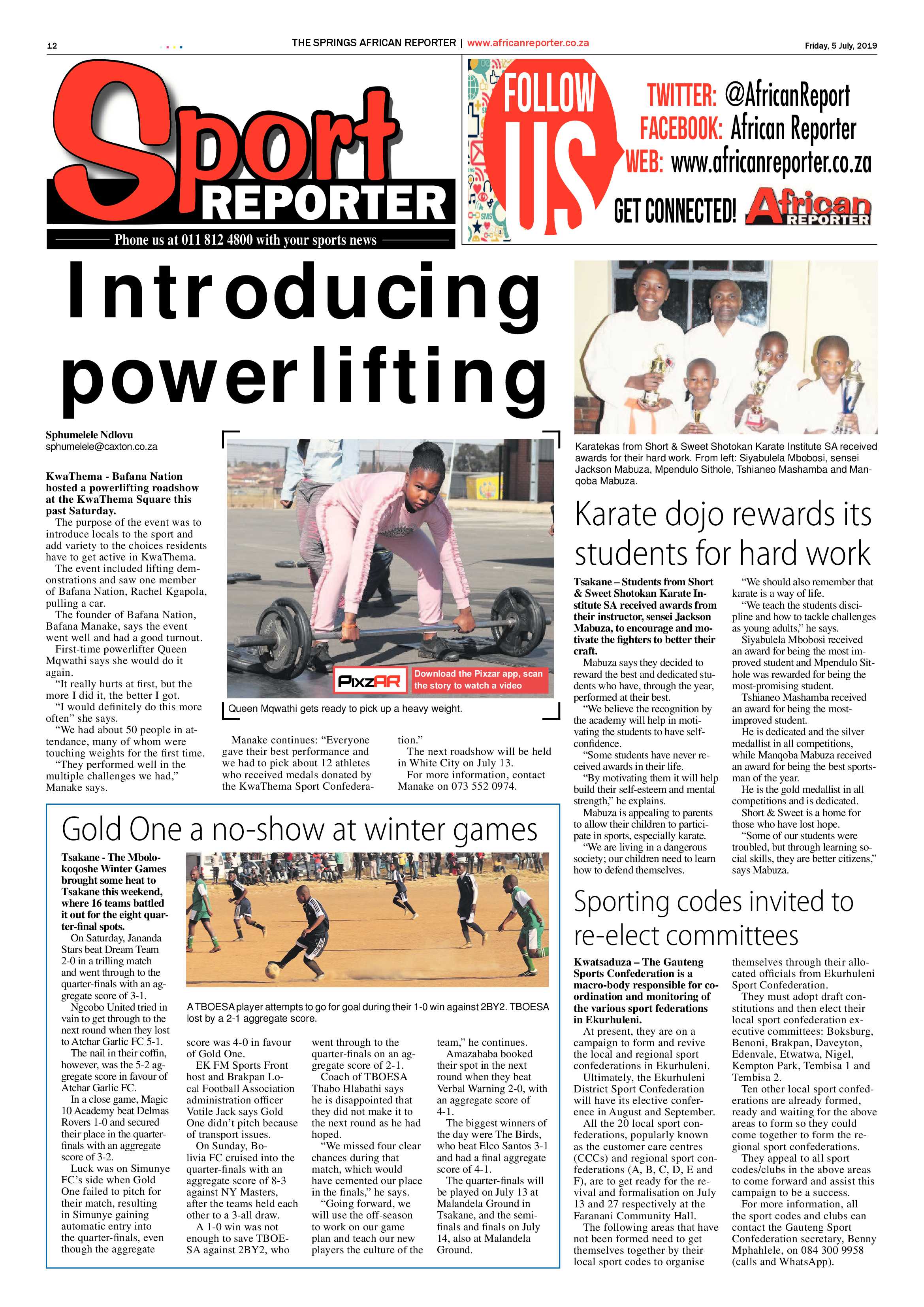 African Reporter 05 July 2019 page 12