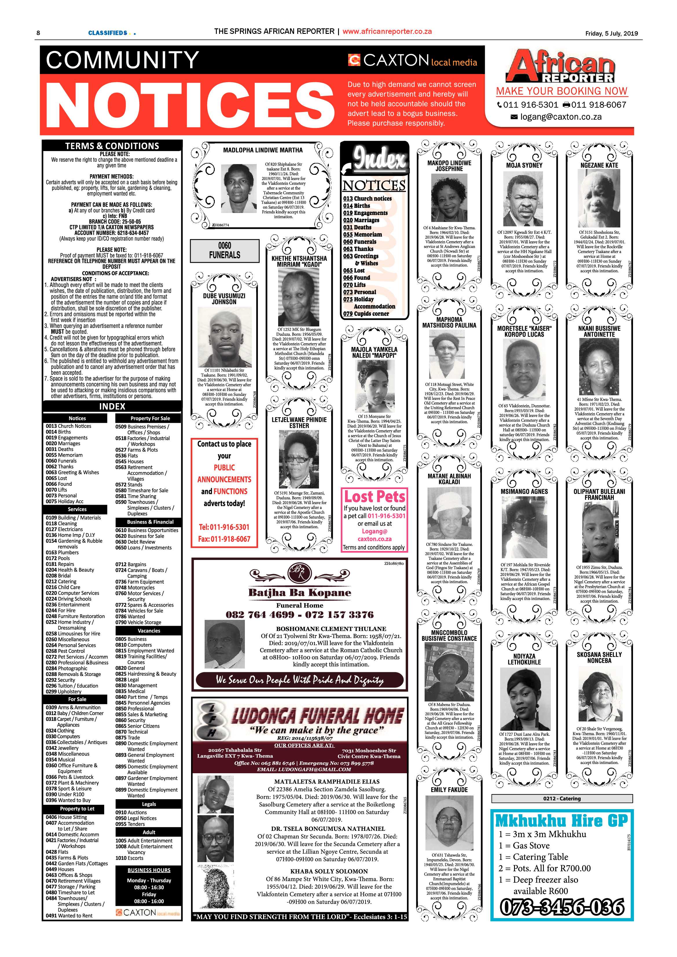 African Reporter 05 July 2019 page 8