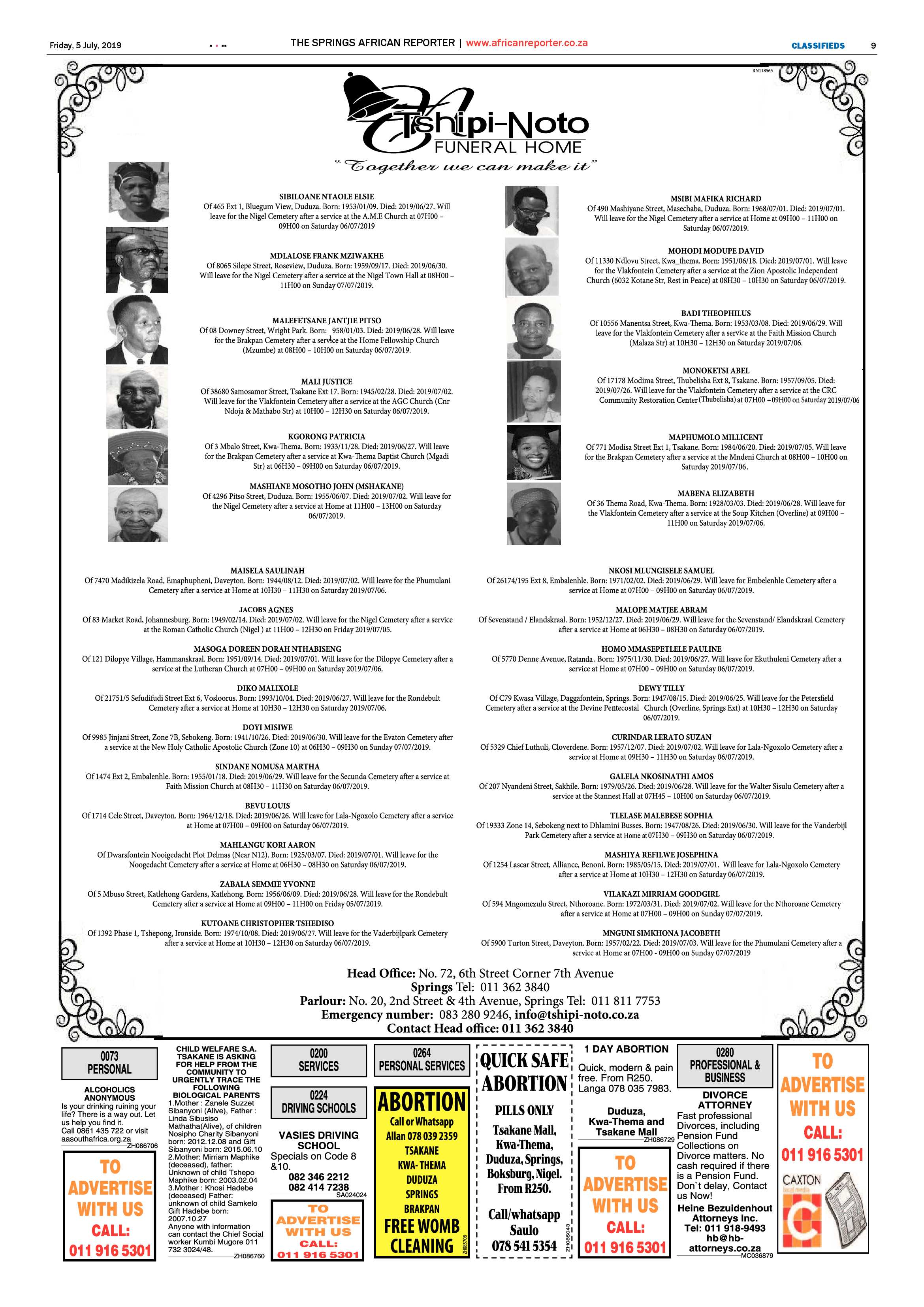 African Reporter 05 July 2019 page 9