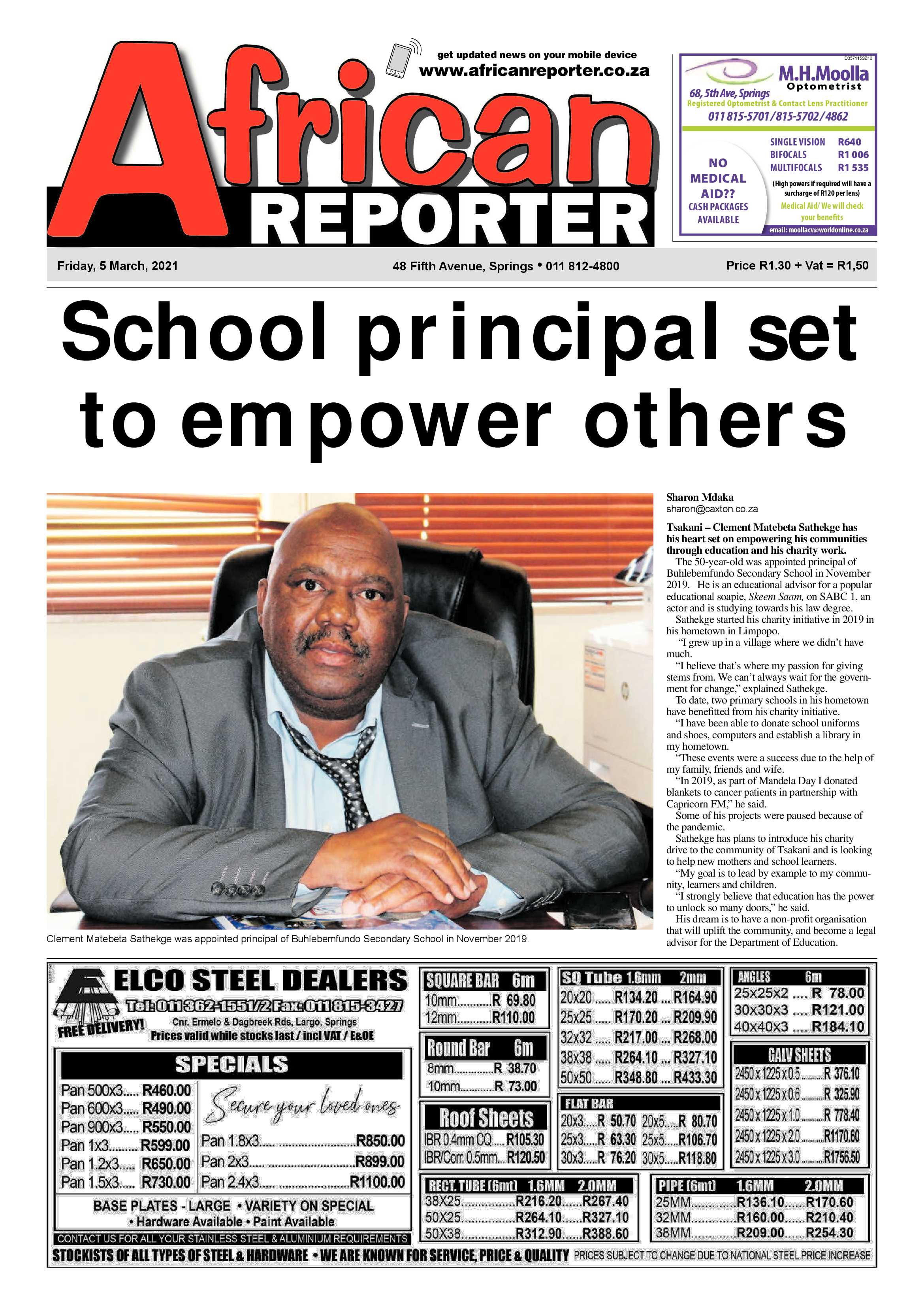 African Reporter 05 March 2021 page 1