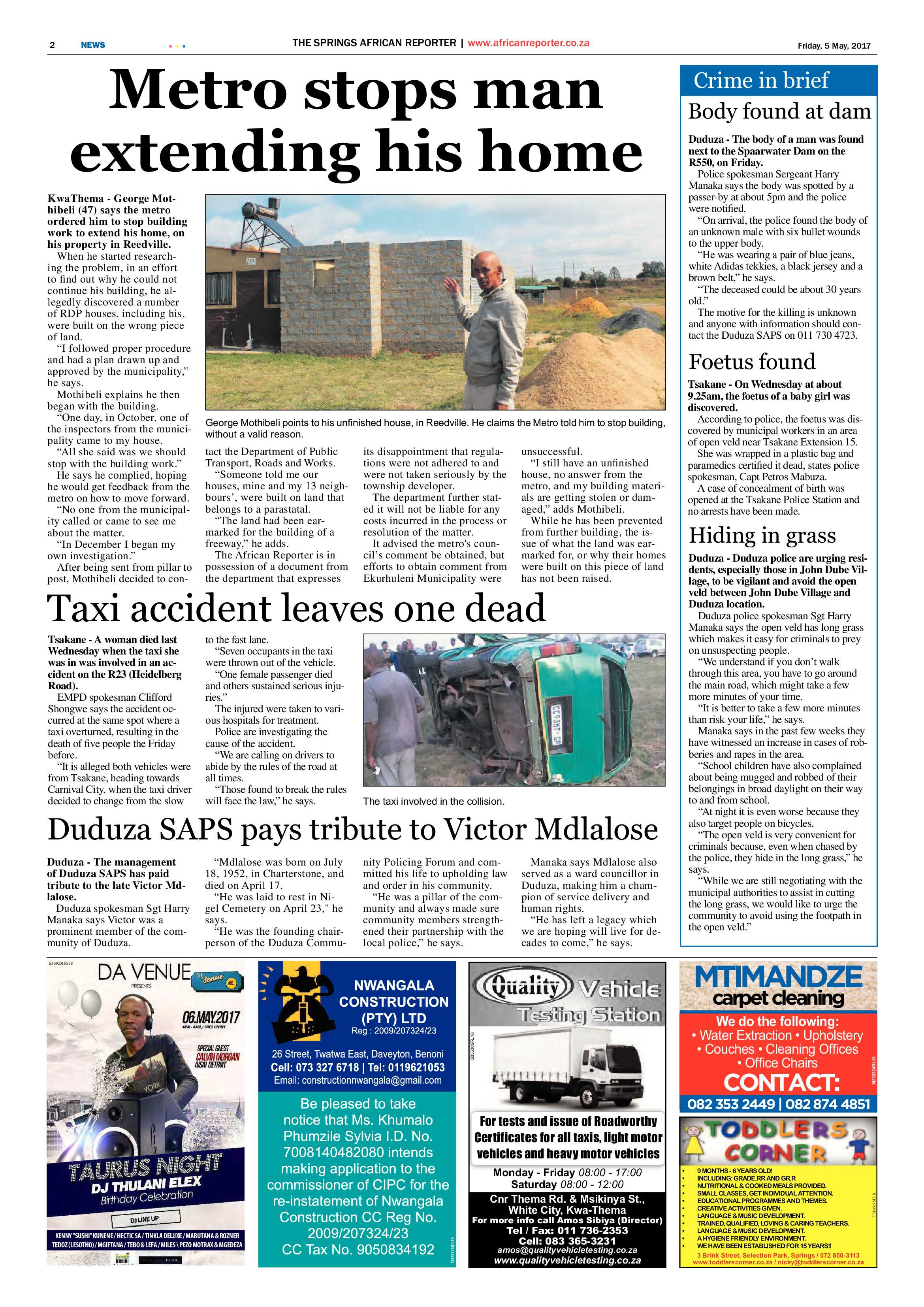 African Reporter 05 May 2017 page 2