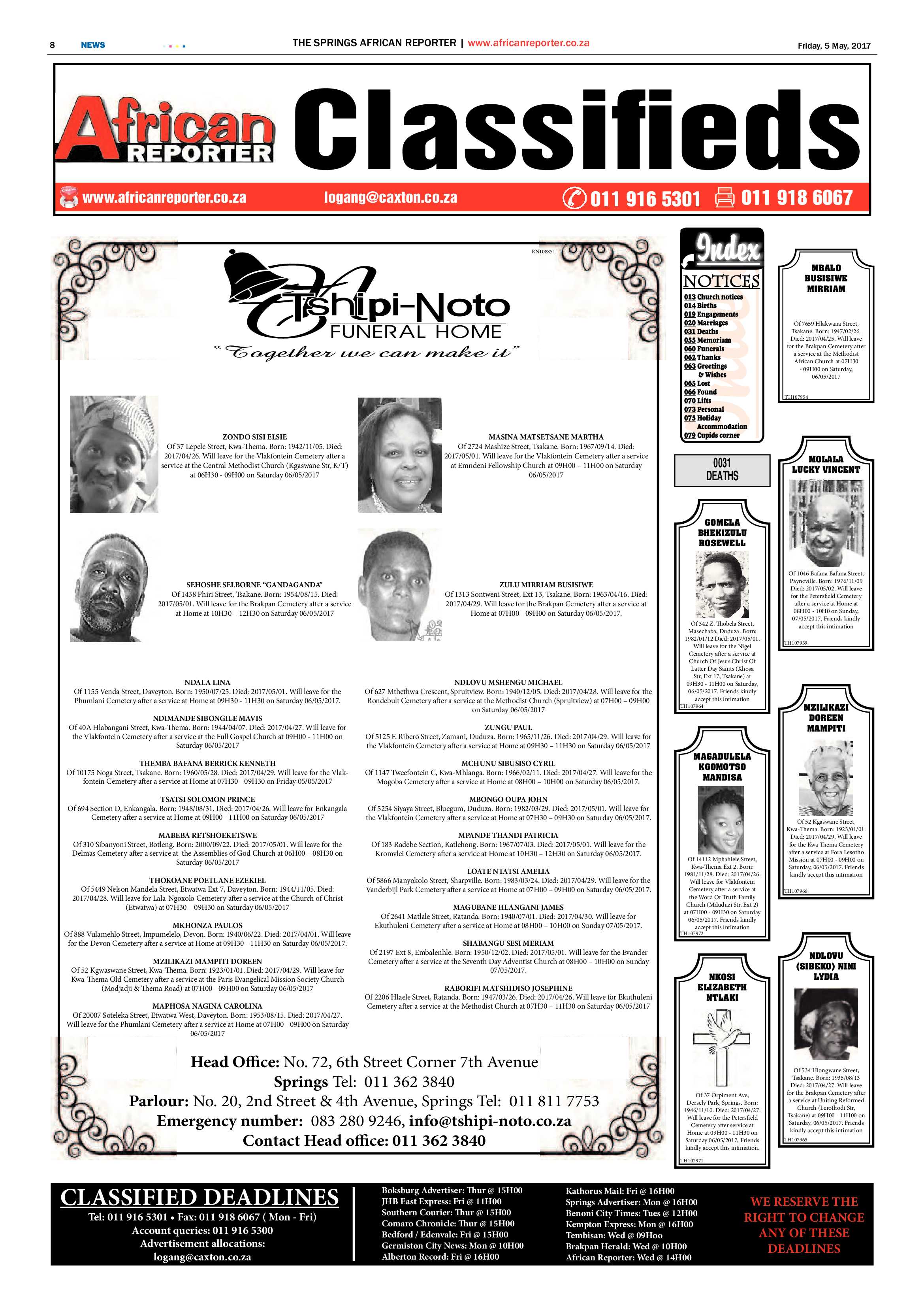 African Reporter 05 May 2017 page 8