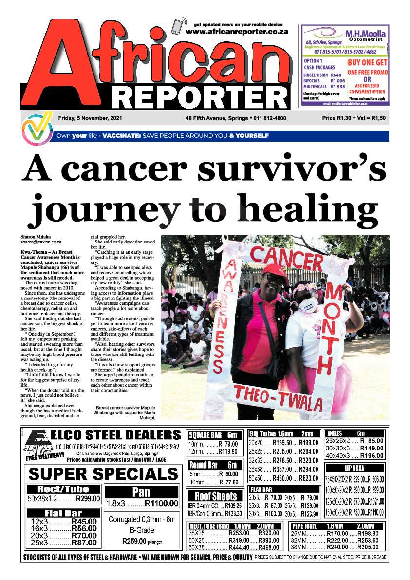 African Reporter 05 November 2021 page 1