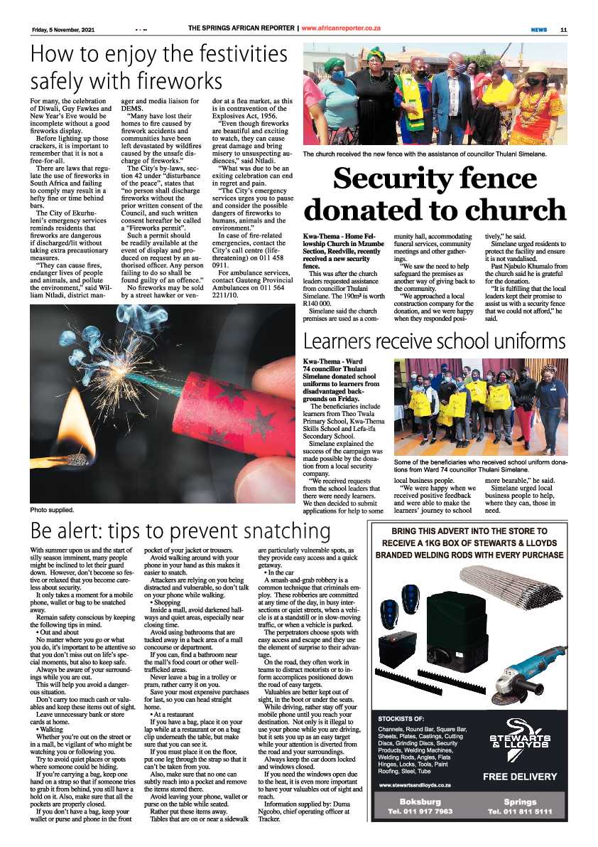 African Reporter 05 November 2021 page 11