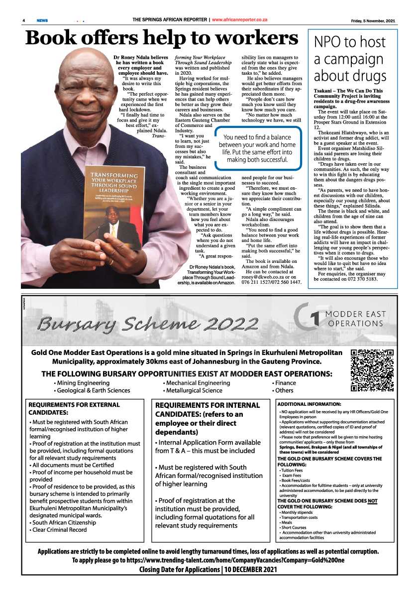 African Reporter 05 November 2021 page 4