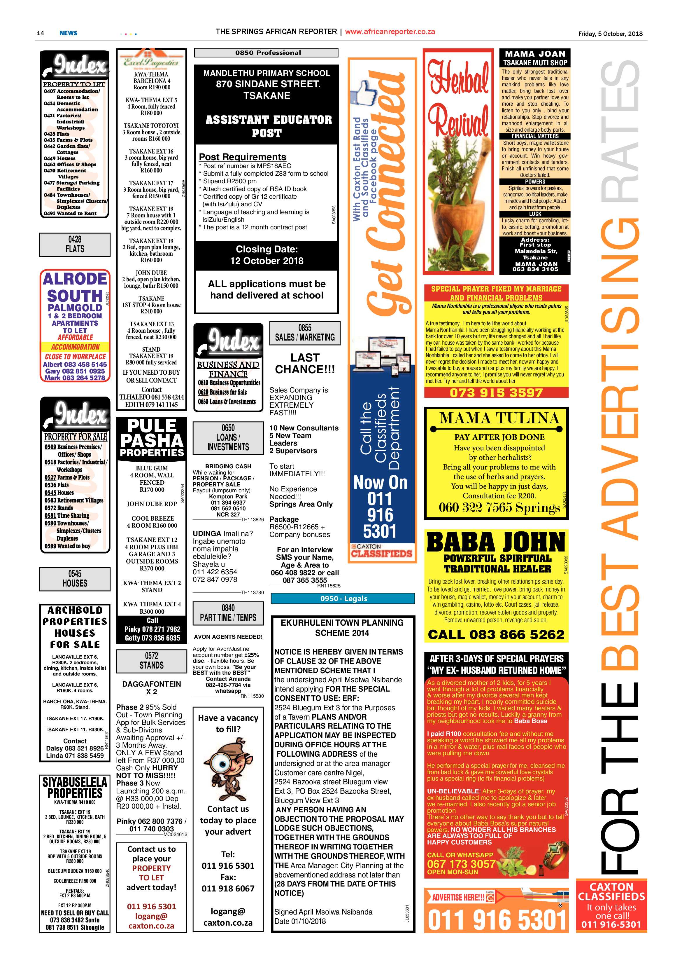 African Reporter 05 October 2018 page 14