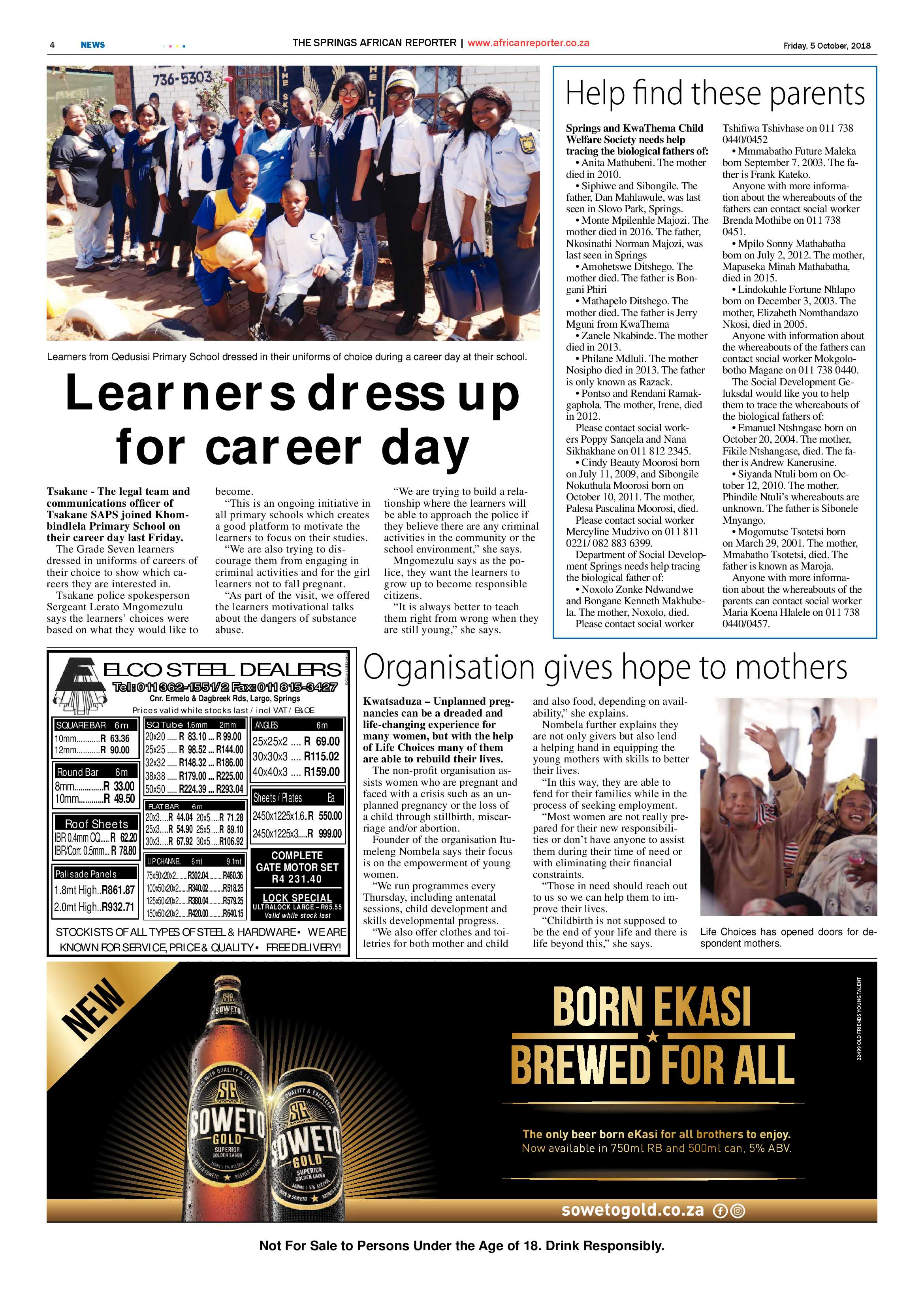 African Reporter 05 October 2018 page 4