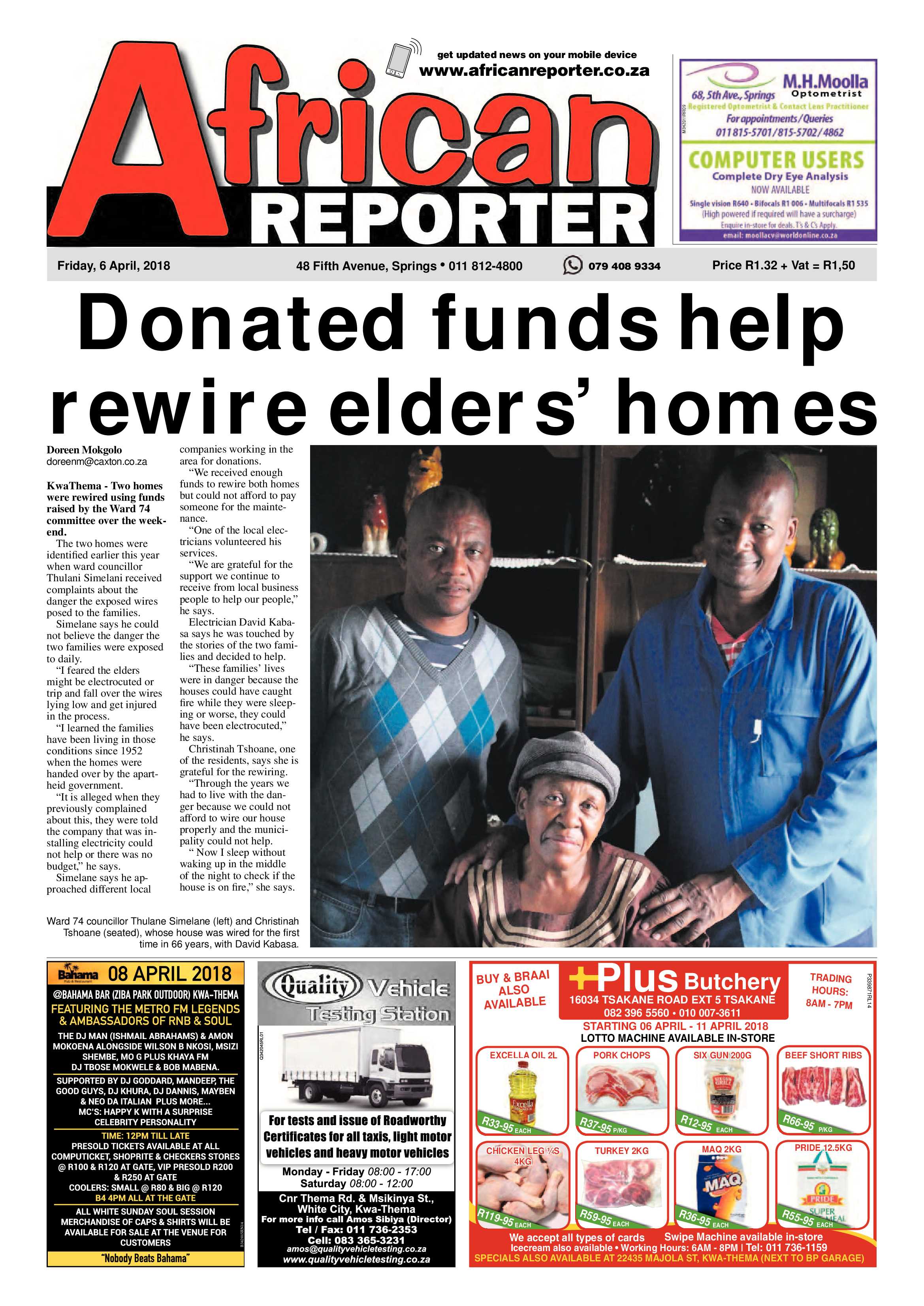 African Reporter 06 April 2018 page 1