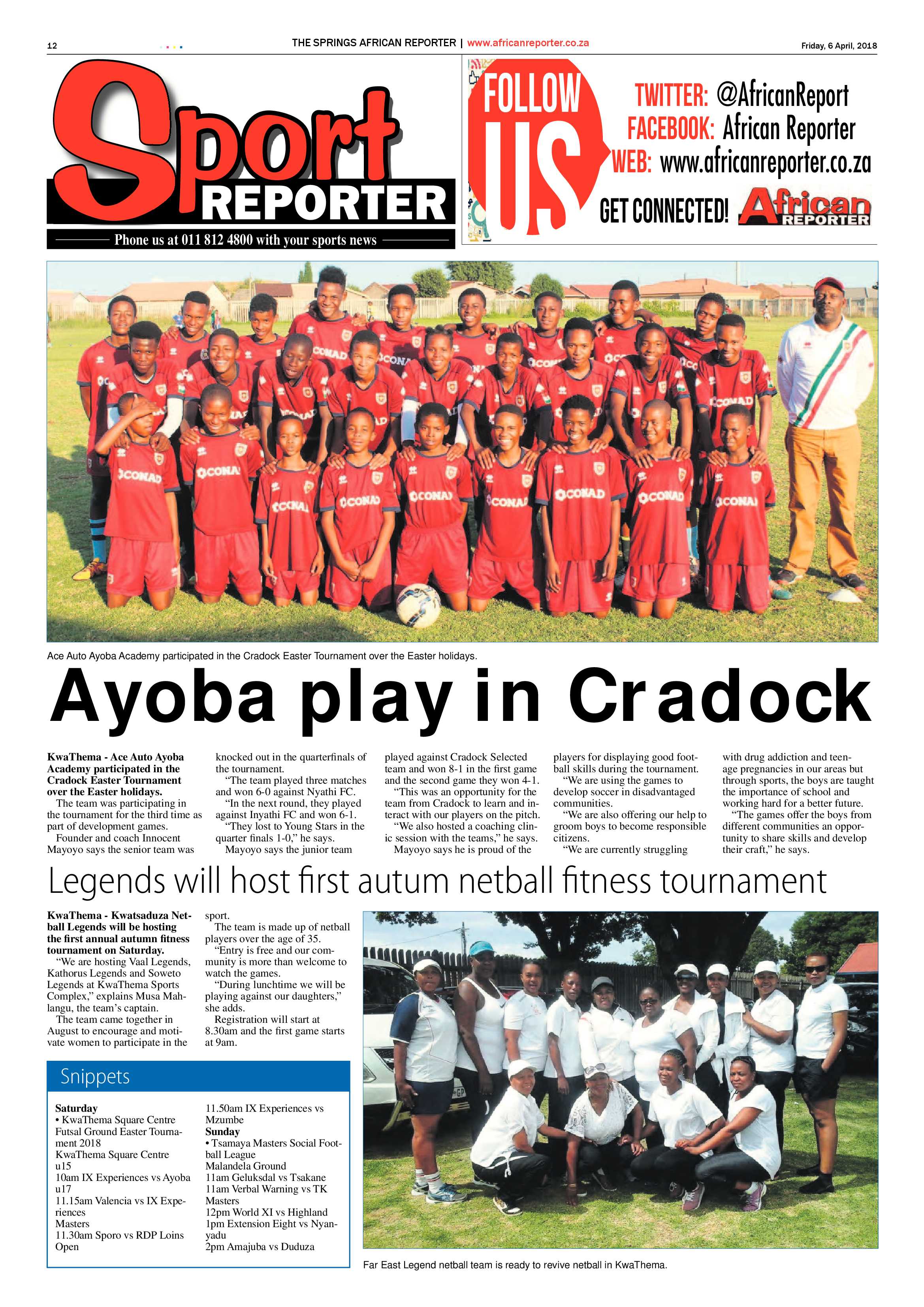 African Reporter 06 April 2018 page 12